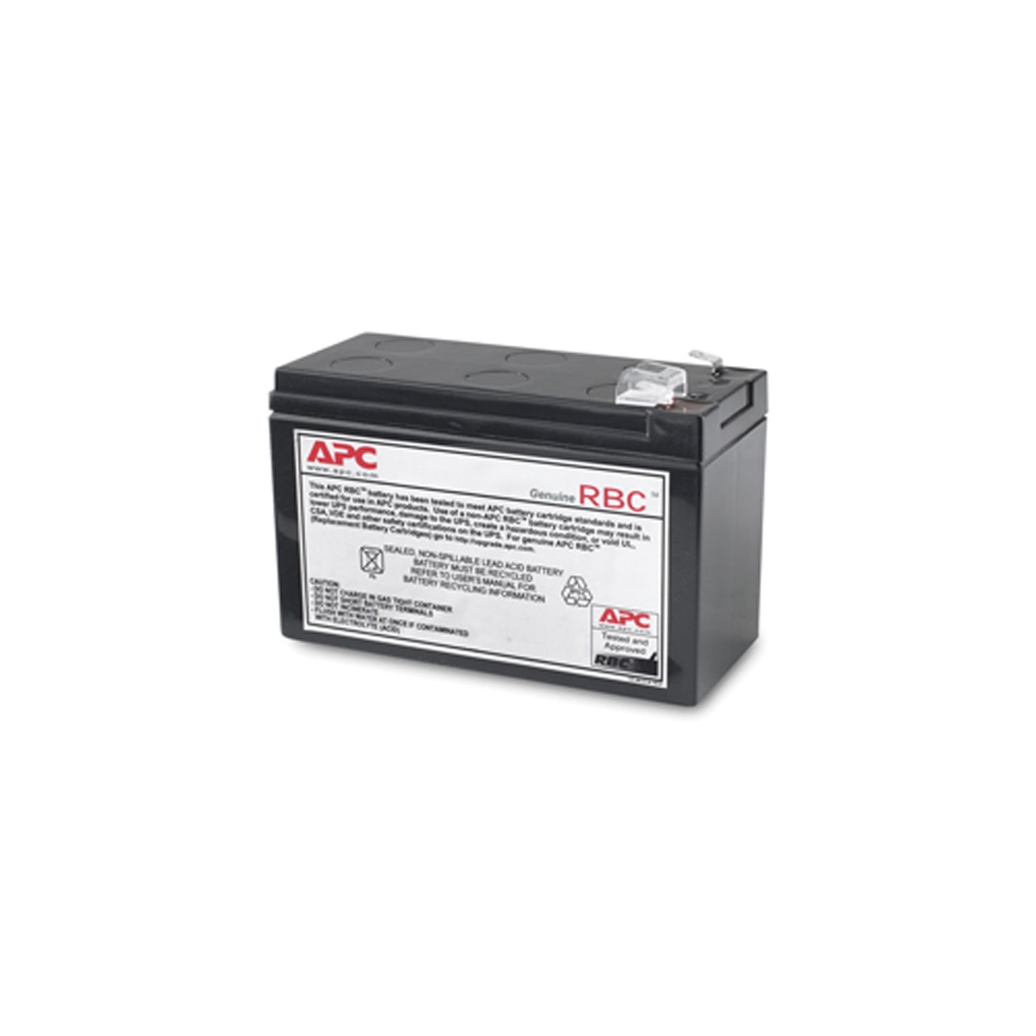 APC Replacement Battery Cartridge 114 with 2 Year Warranty Front View