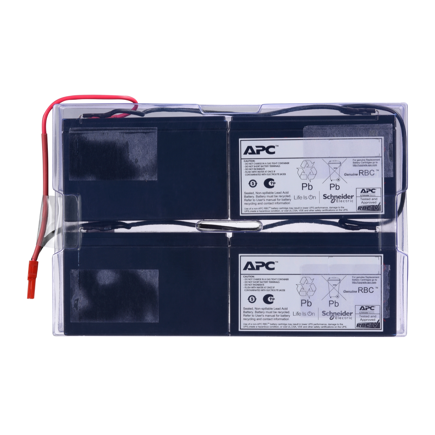 APC Replacement Battery Cartridge, VRLA, 9Ah, 48V DC, 2-year warranty Back View