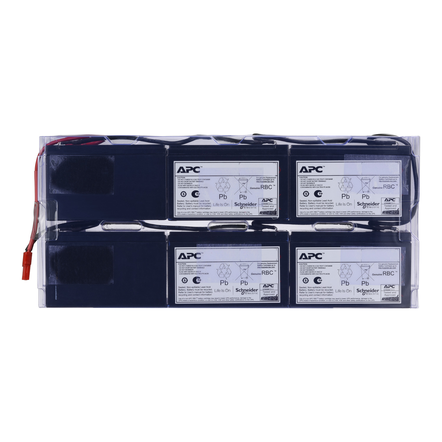 APC Replacement Battery Cartridge, VRLA, 9Ah, 72V DC, 2-year warranty Back View