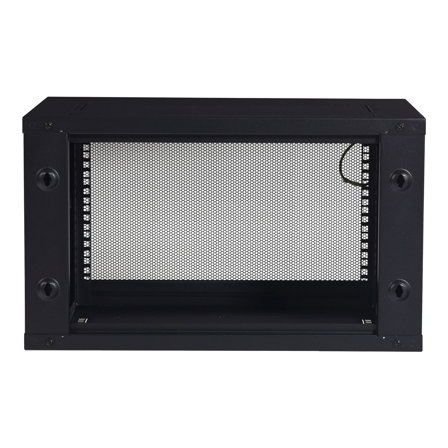 APC NetShelter 6U Wallmount Rack Enclosure Cabinet, Single Hinged, Switch Depth, Unassembled Front View
