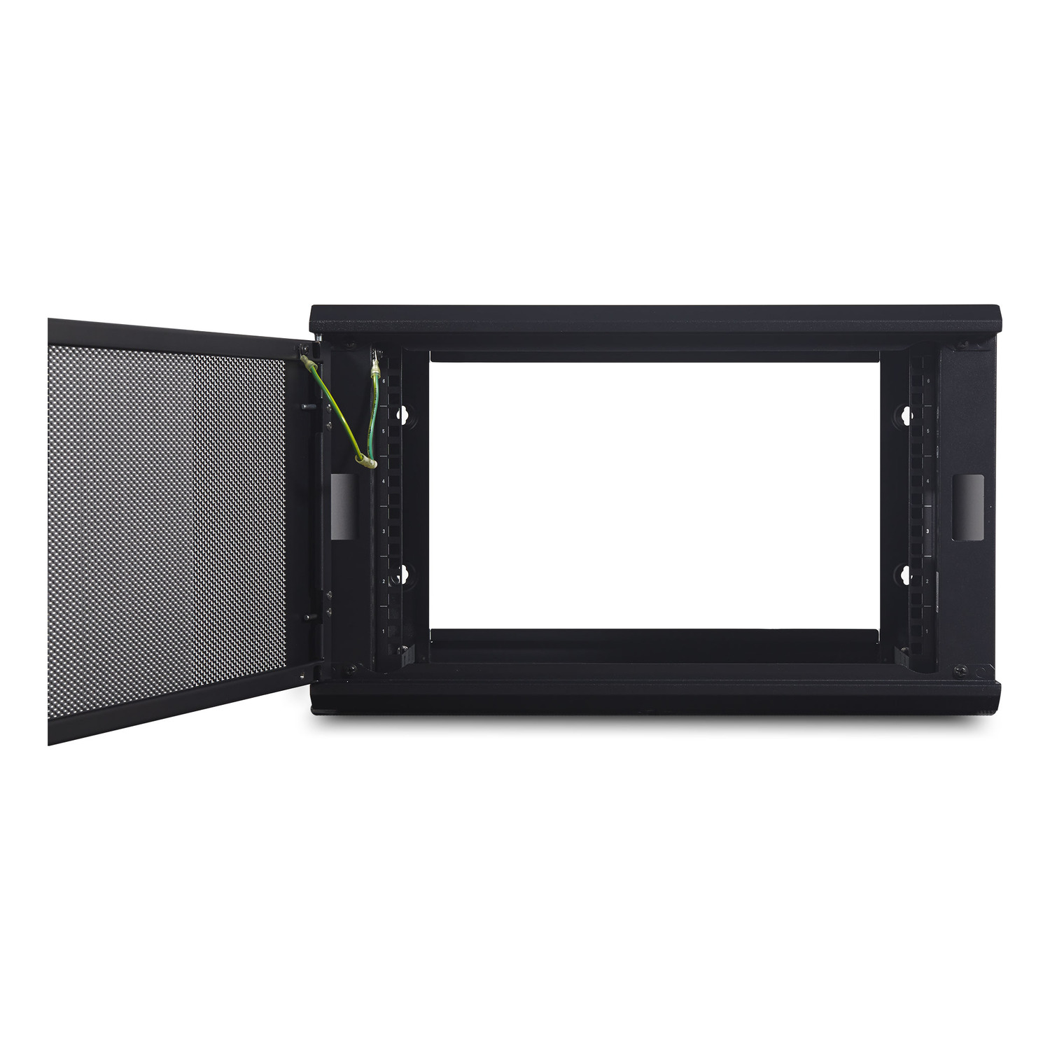 APC NetShelter 6U Wallmount Rack Enclosure Cabinet, Single Hinged, Switch Depth, Unassembled Back View