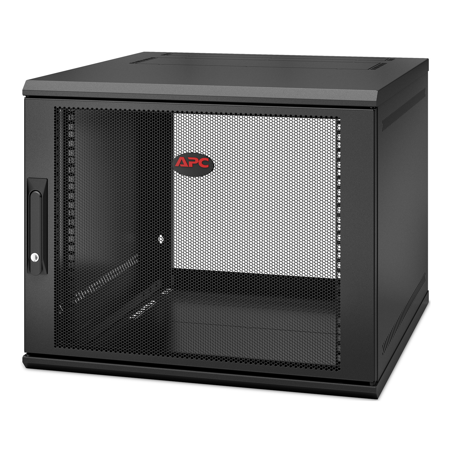 APC NetShelter 9U Wallmount Rack Enclosure Cabinet Single Hinged Server Depth Hardware Detail