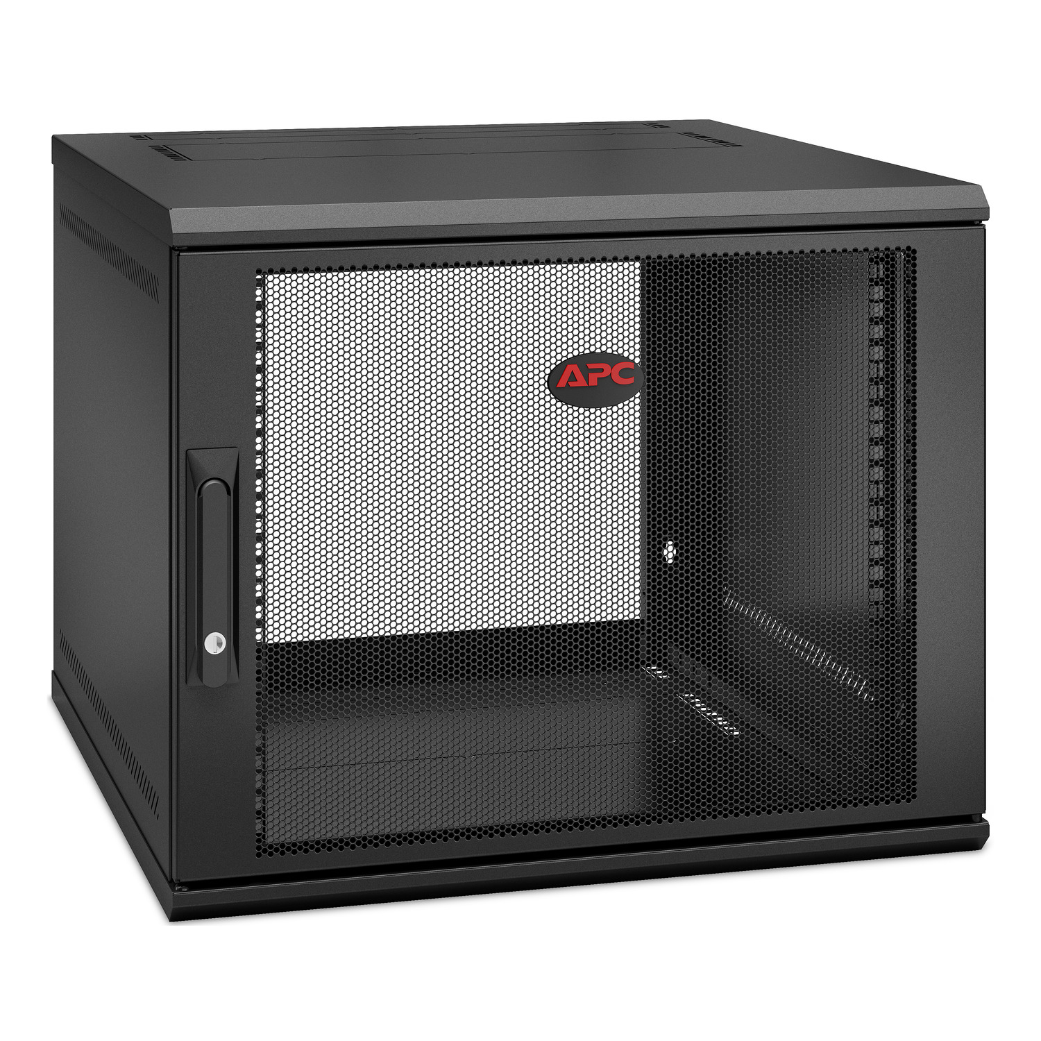 APC NetShelter 9U Wallmount Rack Enclosure Cabinet Single Hinged Server Depth View 4