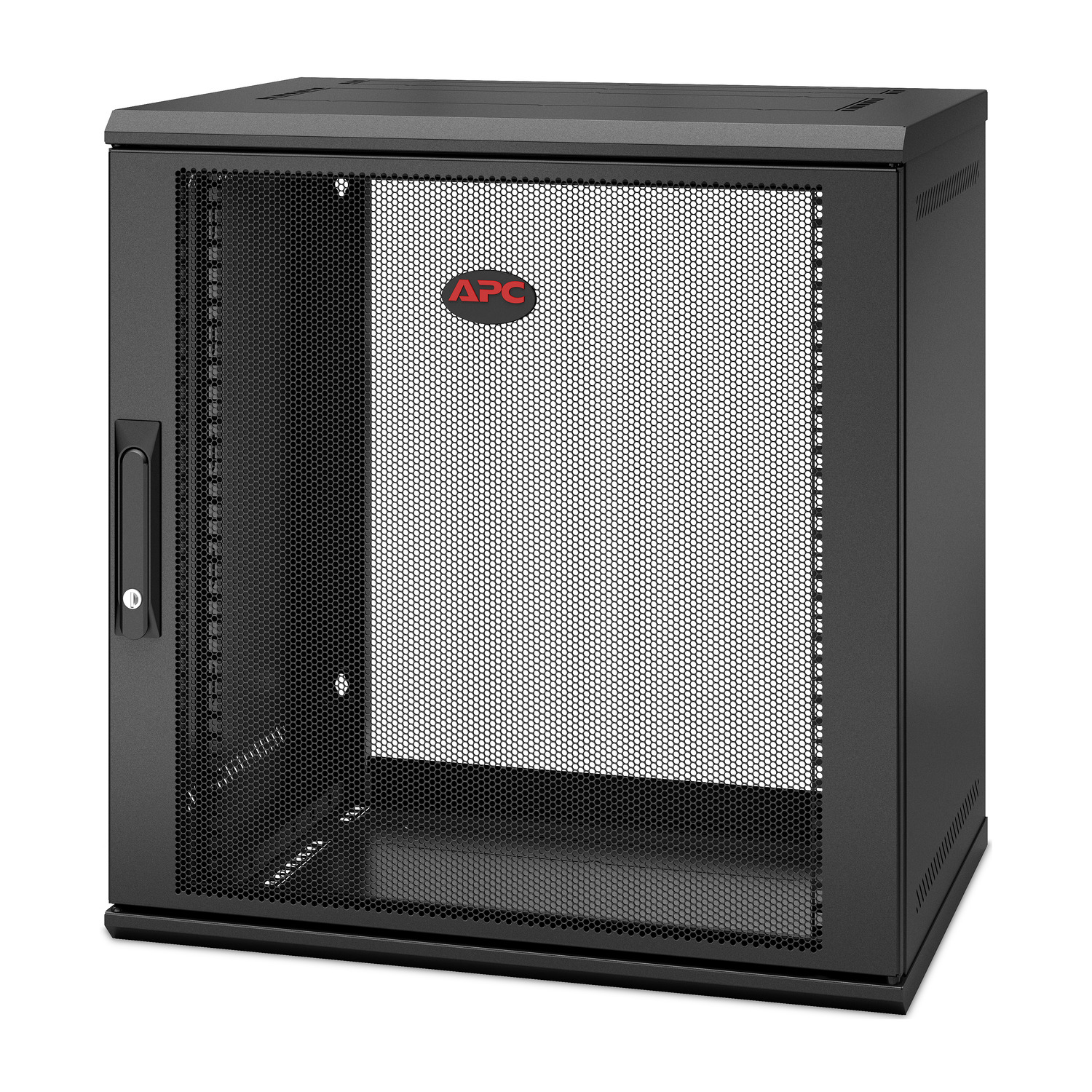 APC NetShelter 12U Wallmount Rack Enclosure Cabinet Single Hinged Switch Depth (AR112SH4)