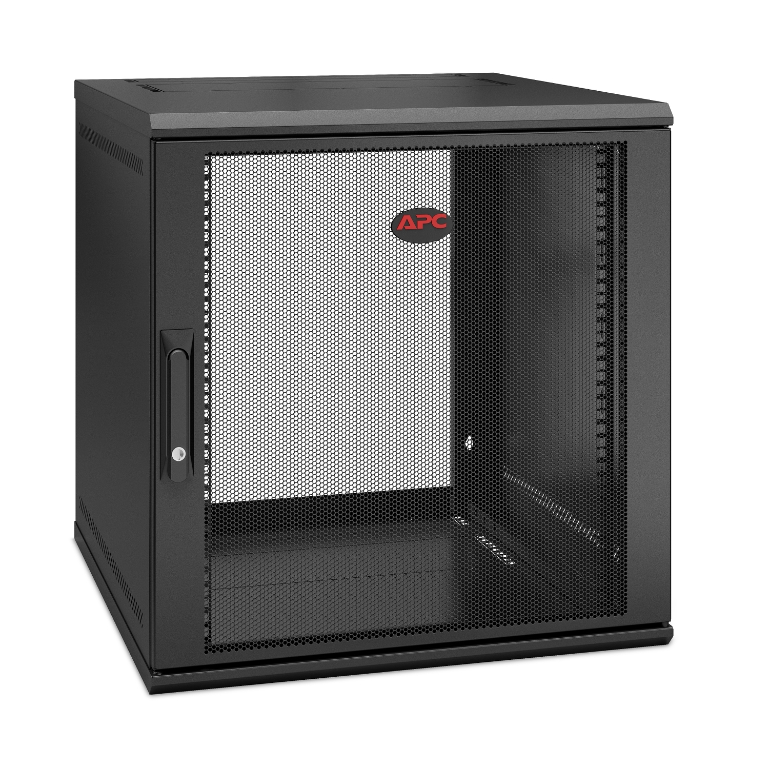 APC NetShelter 12U Wallmount Rack Enclosure Cabinet Single Hinged Server Depth View 4