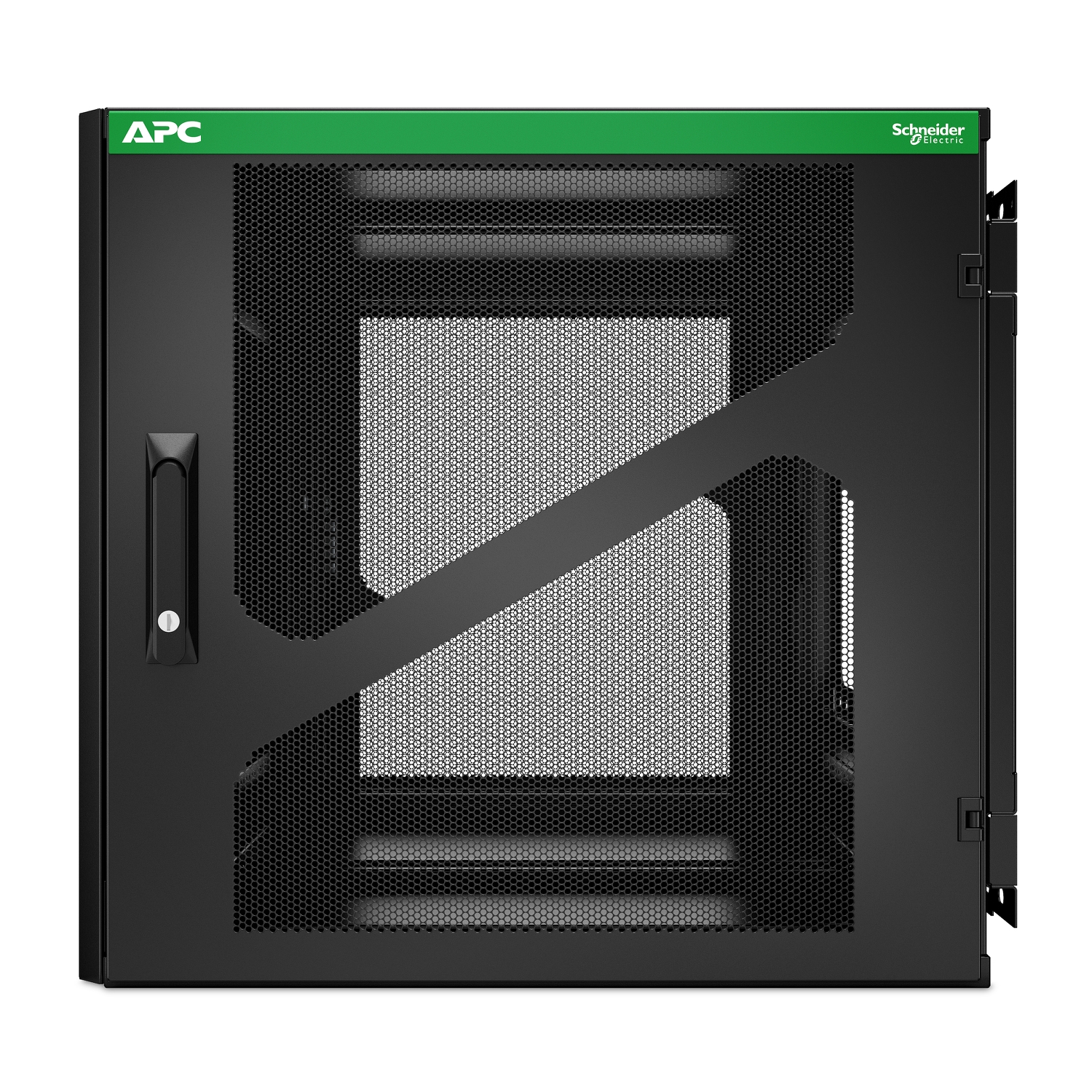 APC NetShelter 12U Wallmount Rack Enclosure Cabinet Side Mount UPS Depth Front View