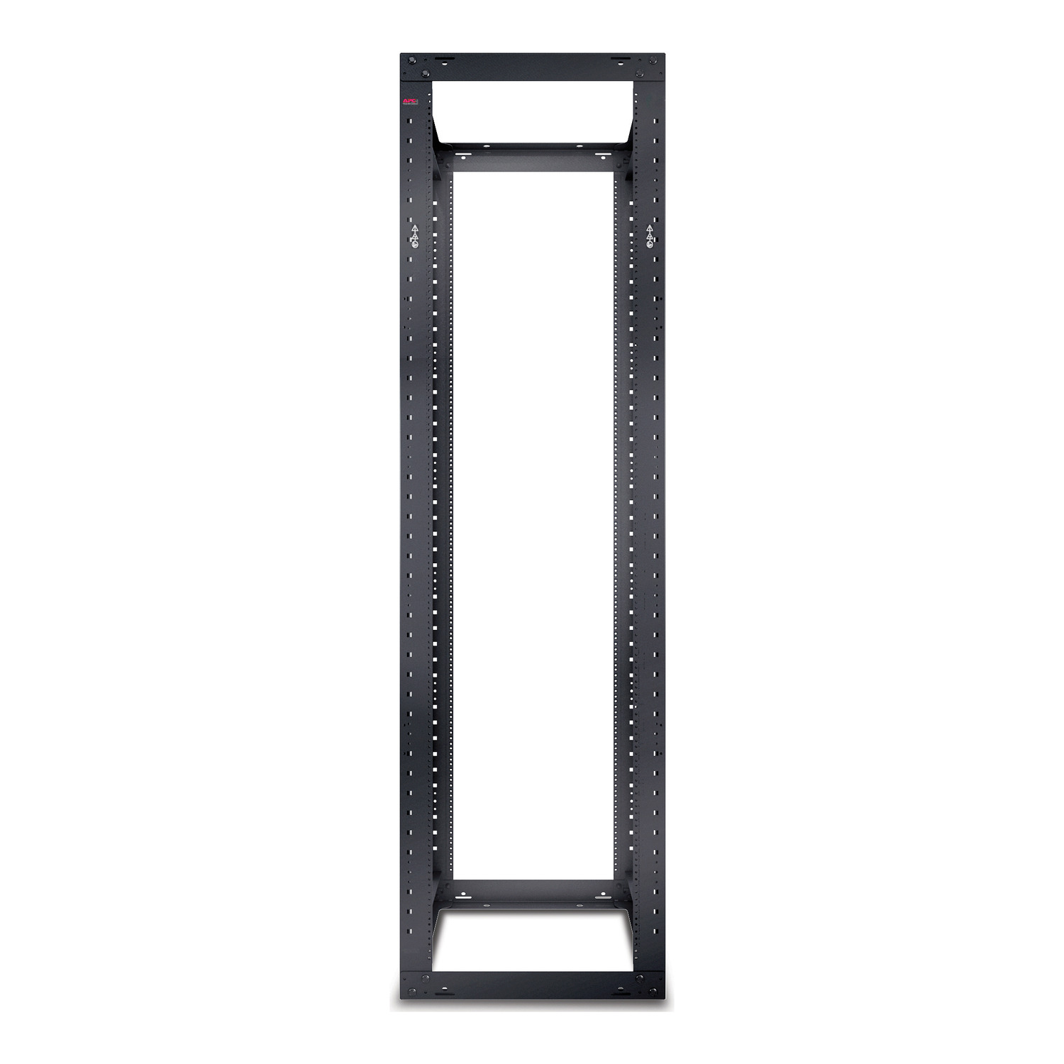 APC NetShelter Open Frame Rack, 4 Post, 44U, 12-24 Threaded Holes Front View