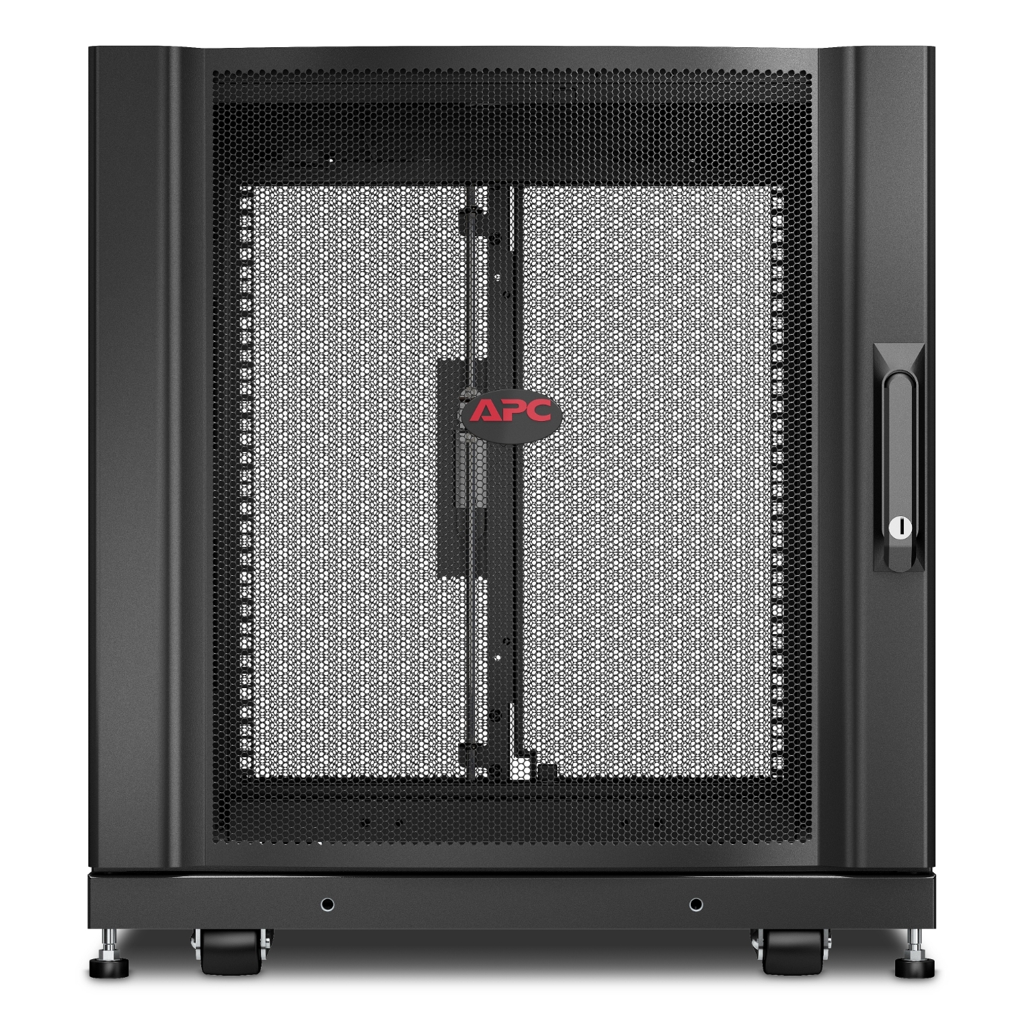 APC NetShelter SX, Server Rack Enclosure, 12U, Black, 658H x 600W x 900D mm [TAA] Back View