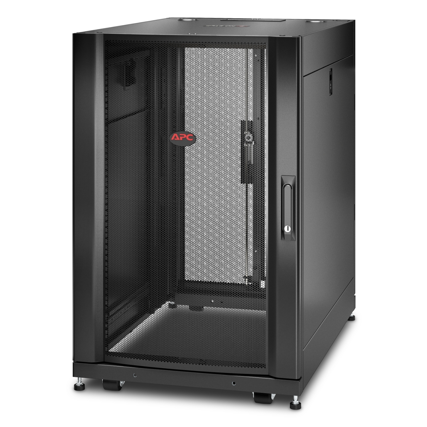 APC NetShelter SX, Server Rack Enclosure, 18U, Black, 925H x 600W x 900D mm [TAA] Front View