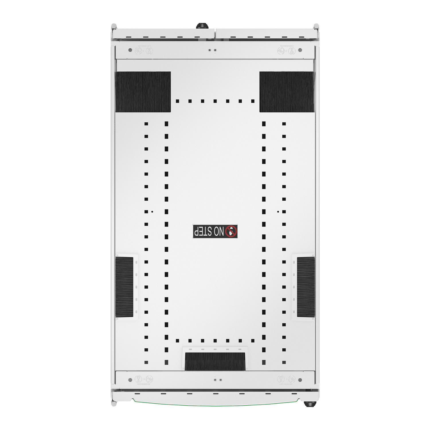 APC NetShelter SX Server Rack Gen 2, 42U, 1991H x 600W x 1070D mm, w/ Sides, White [TAA] Back View