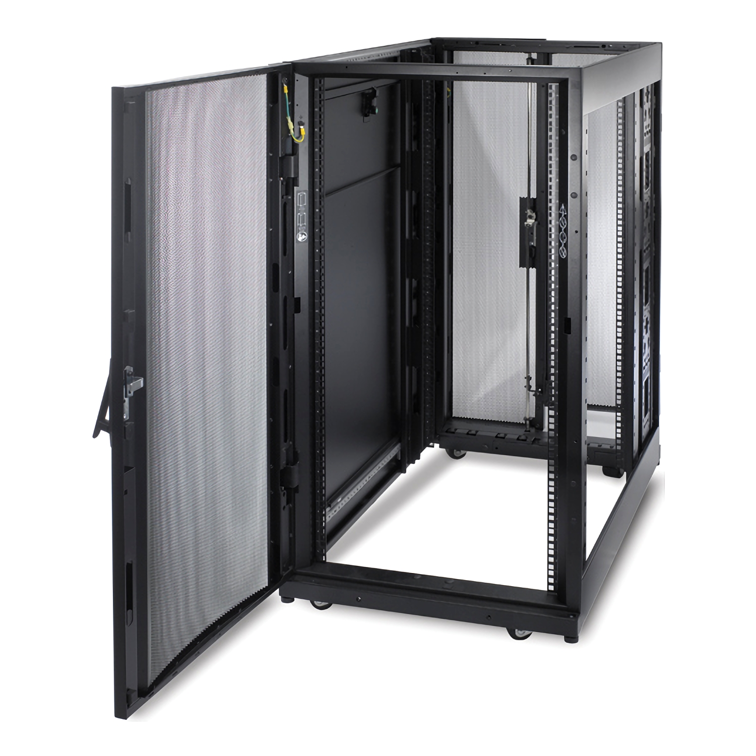 APC NetShelter SX, Server Rack Enclosure, 24U, Shock Packaging, 1250 lbs, Black, 1200H x 600W x 1070D mm [TAA] View 14