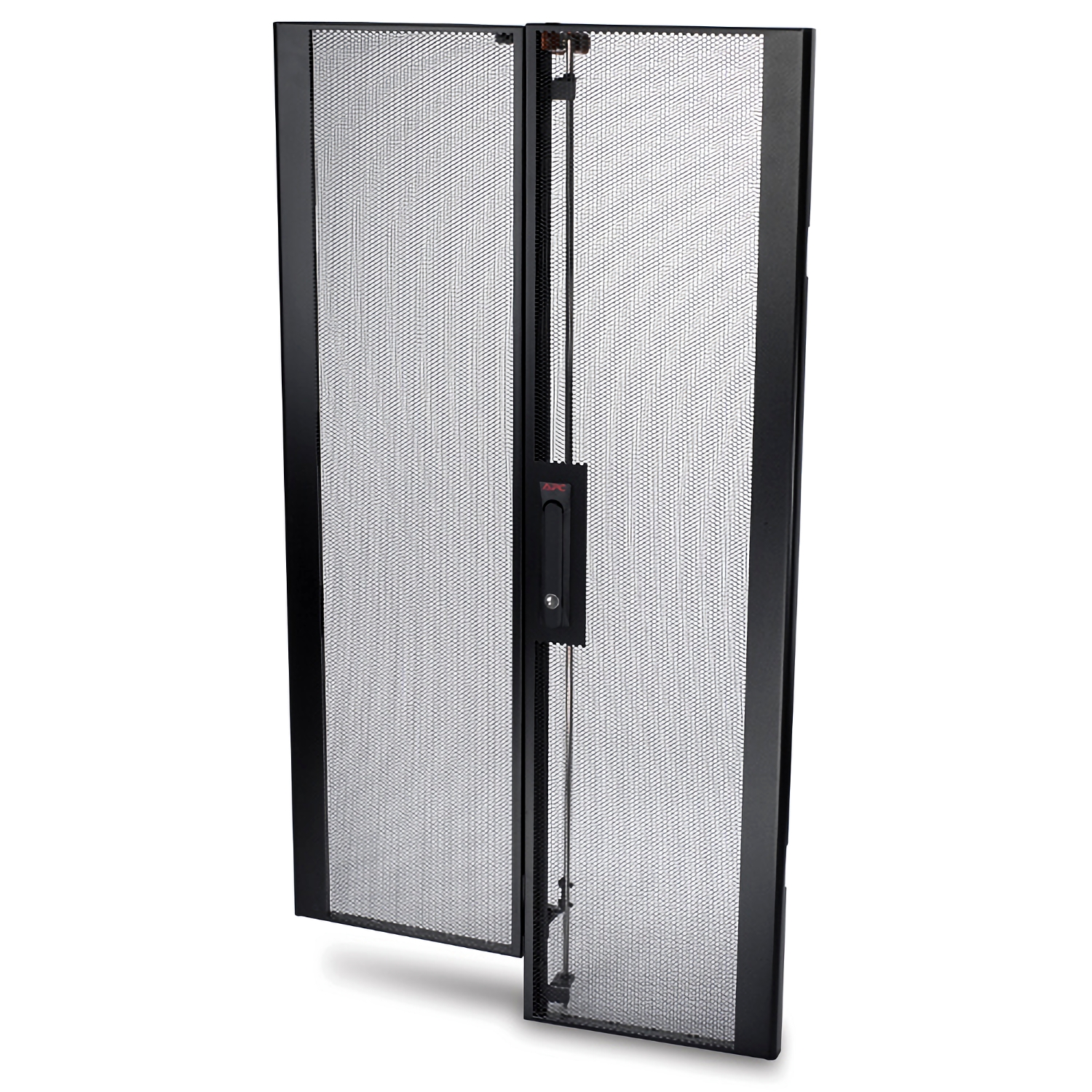APC NetShelter SX, Server Rack Enclosure, 24U, Shock Packaging, 1250 lbs, Black, 1200H x 600W x 1070D mm [TAA] Back View