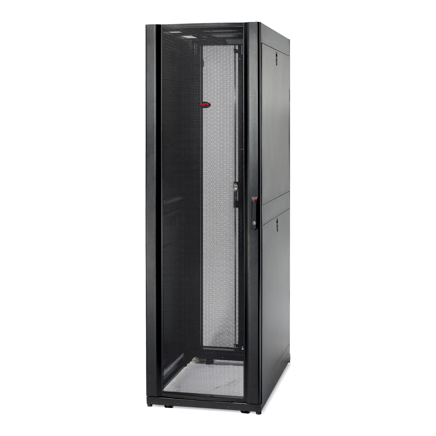 APC NetShelter SX, Server Rack Enclosure, 48U, Black, 2258H x 600W x 1070D mm [TAA] Front View