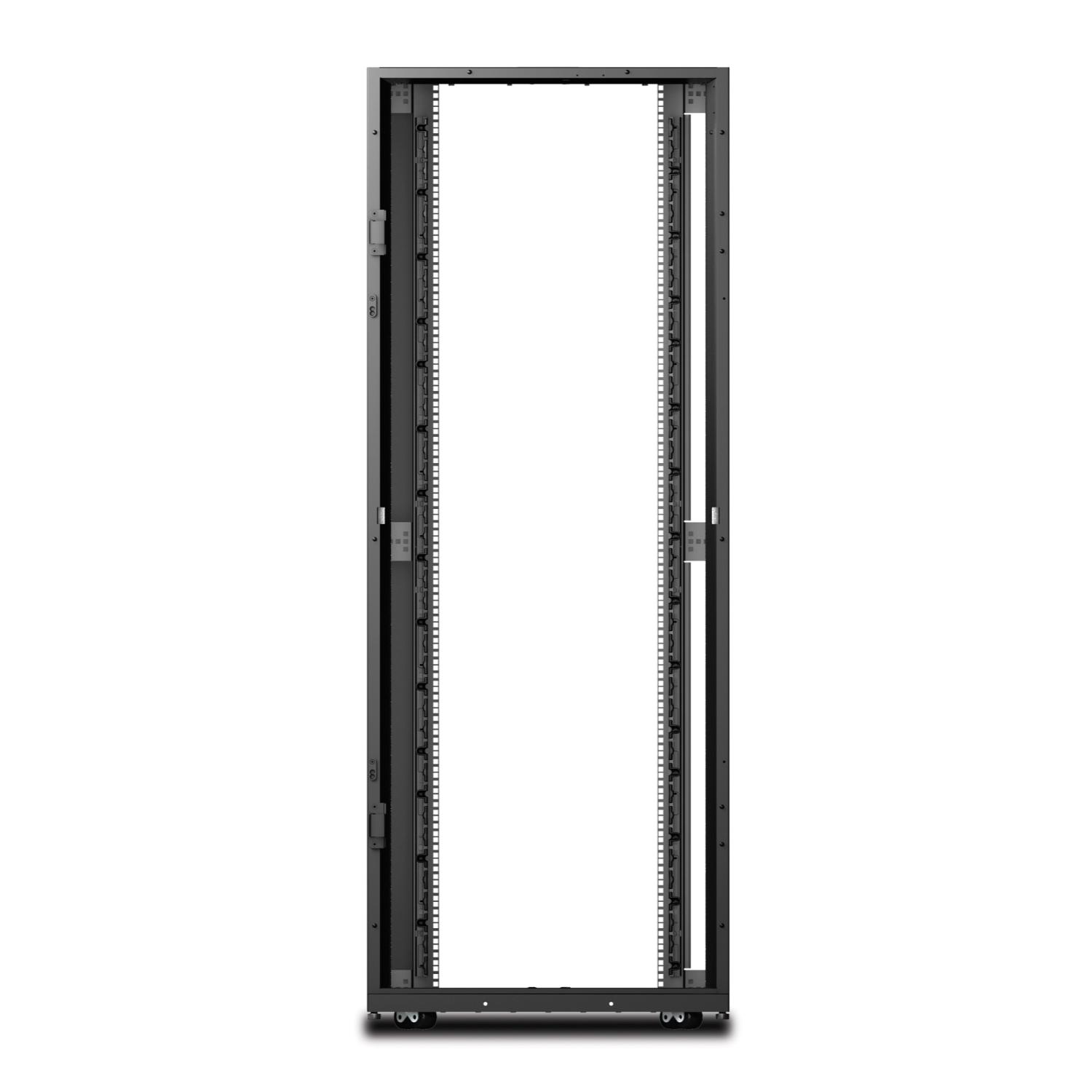 APC NetShelter SX, Networking Rack Enclosure, 42U, Black, 1991H x 750W x 1070D mm with Casters, Feet, Vertical Cable Managers, Side Panels [TAA] View 12