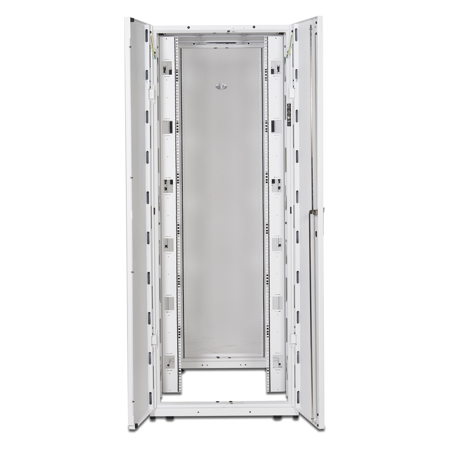APC NetShelter SX, Server Rack Enclosure, 42U, White, 2258H x 750W x 1070D mm [TAA] Front View