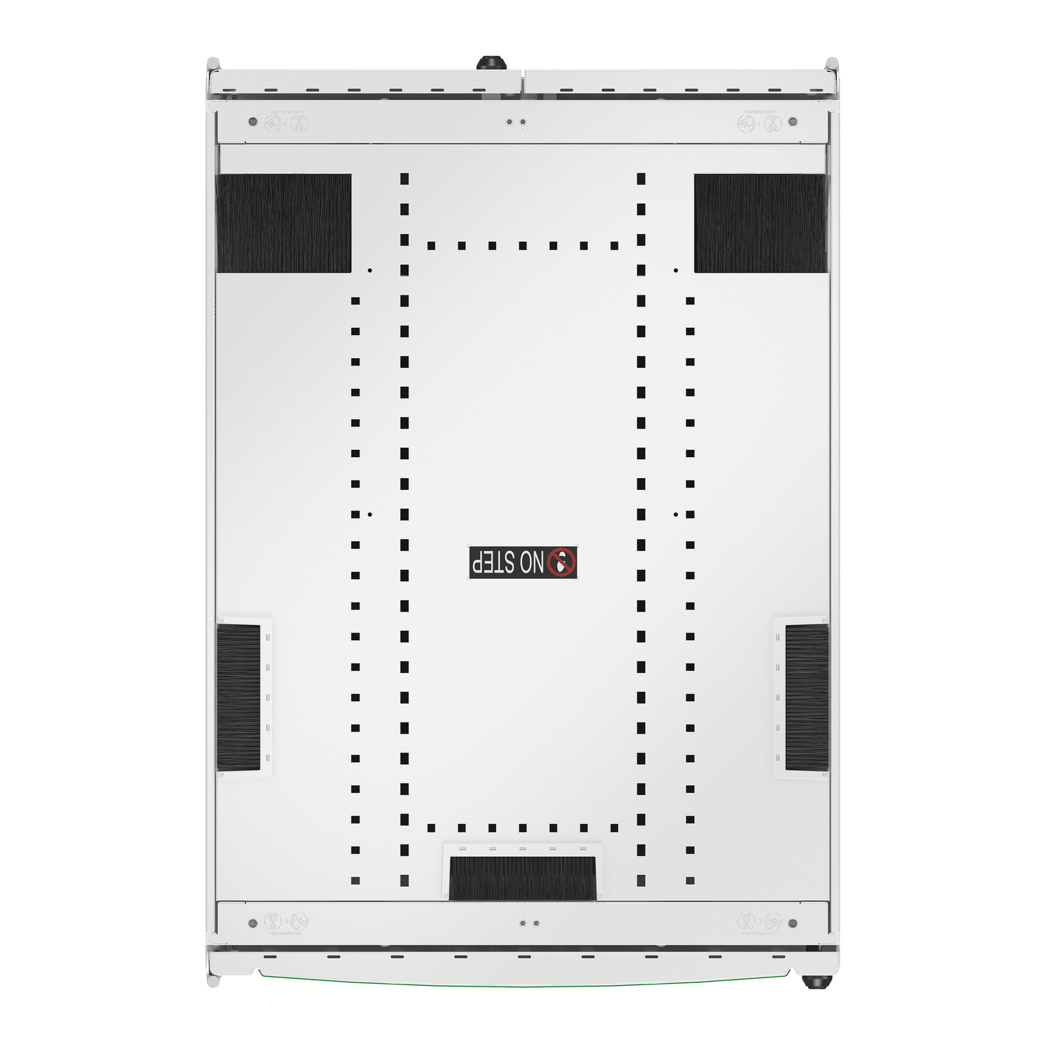 APC NetShelter SX Server Rack Gen 2, 45U, 2124H x 750W x 1070D mm, w/ Sides, White [TAA] Back View