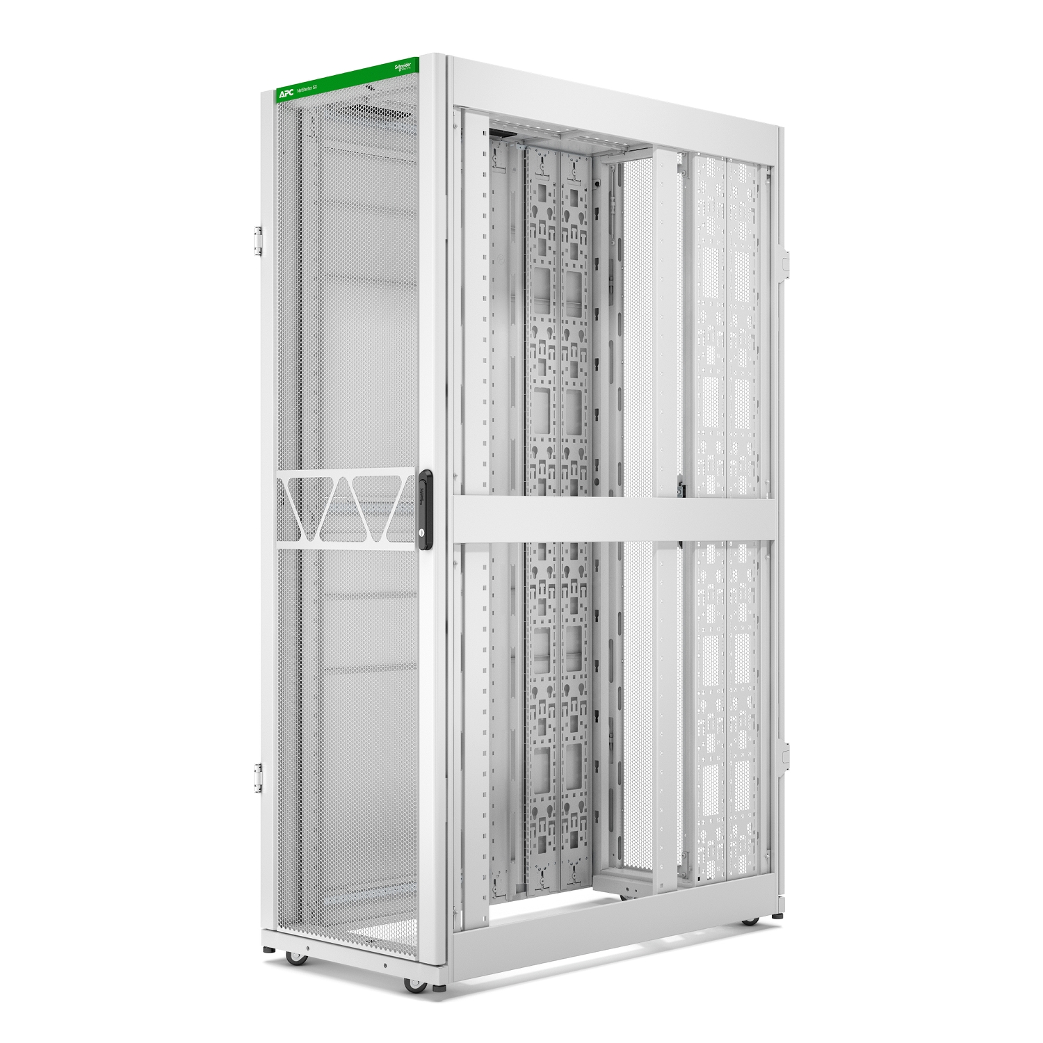 APC NetShelter SX Server Rack Gen 2, 42U, 1991H x 600W x 1200D mm, with Sides, White [TAA] View 6