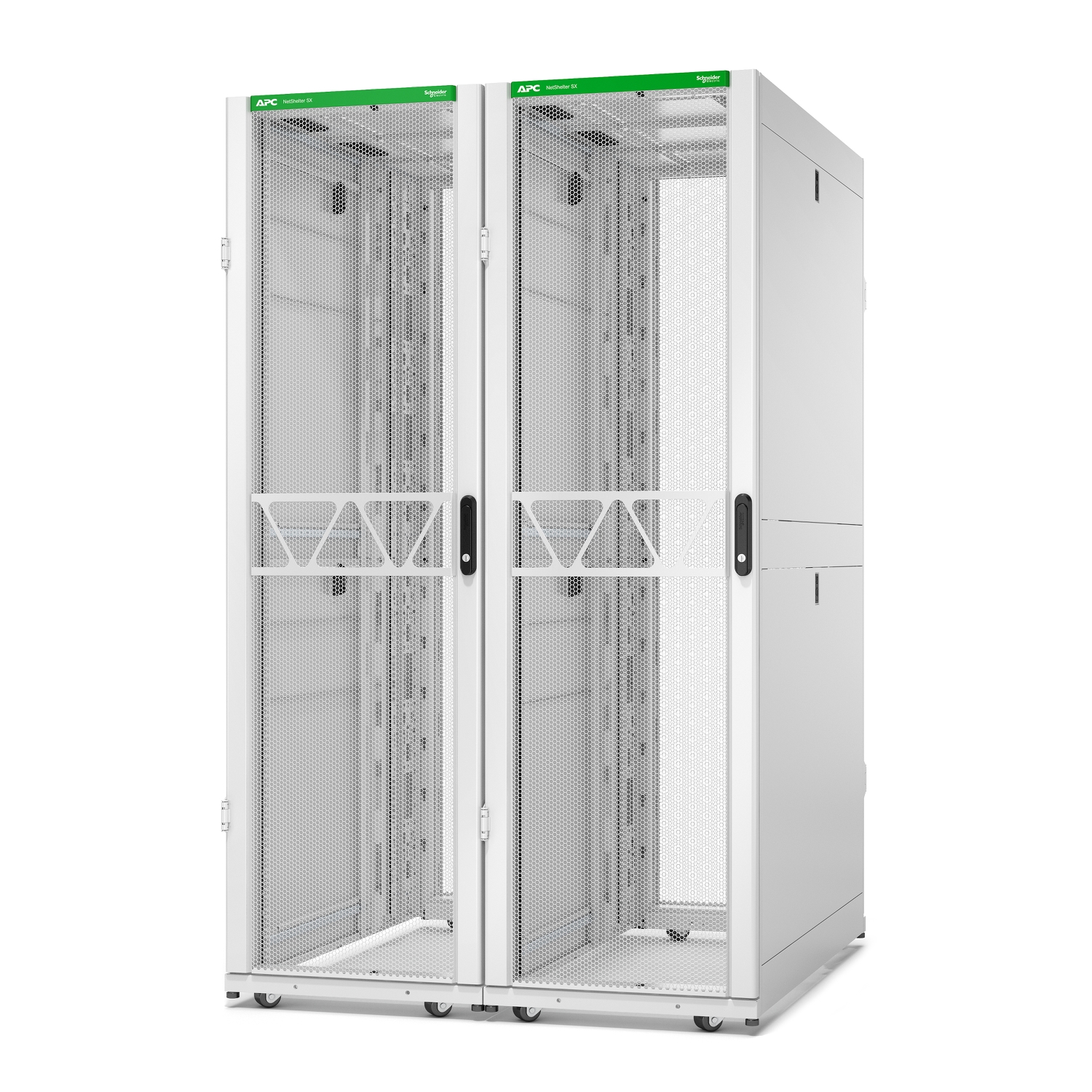 APC NetShelter SX Server Rack Gen 2, 42U, 1991H x 600W x 1200D mm, with Sides, White [TAA] View 7