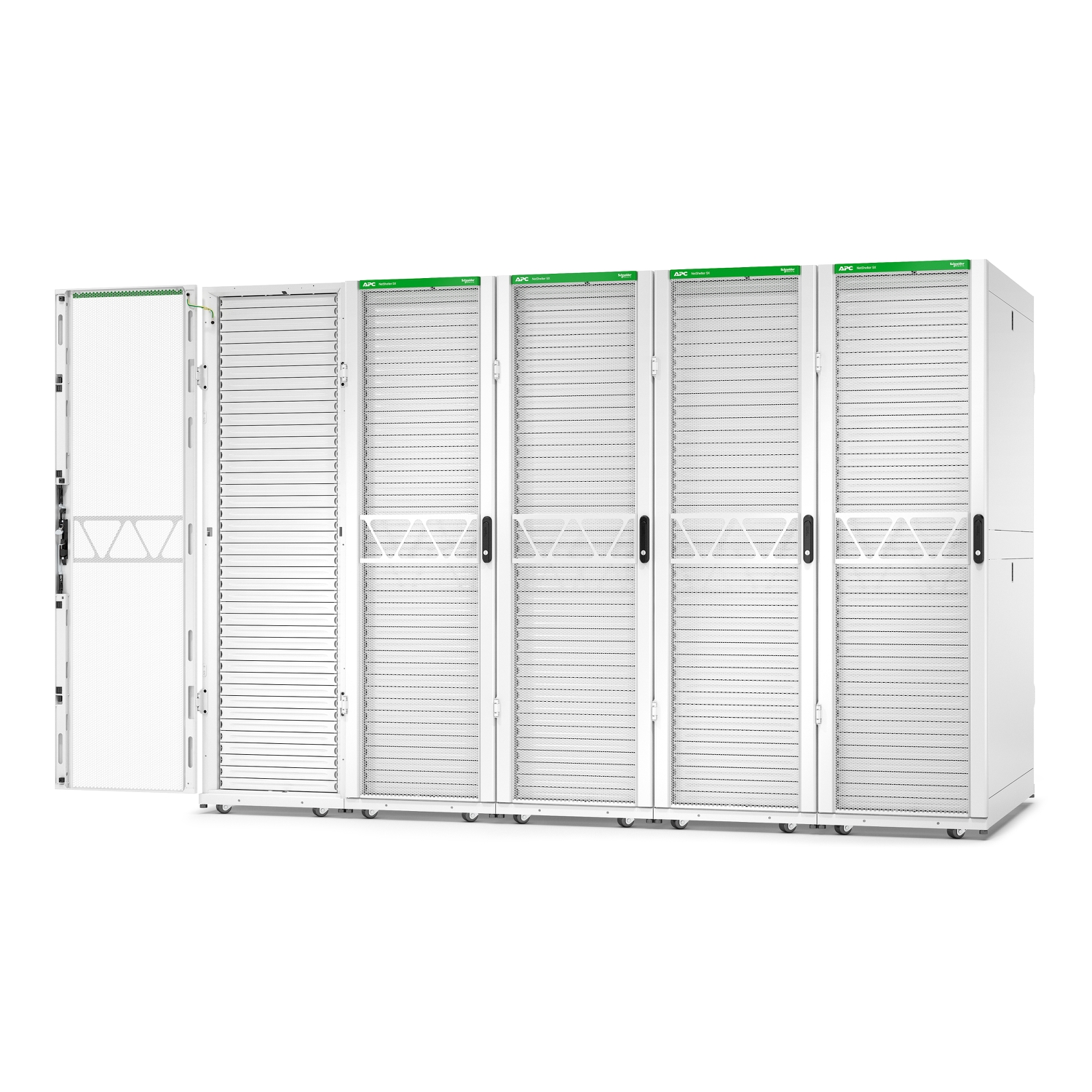 APC NetShelter SX Server Rack Gen 2, 42U, 1991H x 600W x 1200D mm, with Sides, White [TAA] View 9