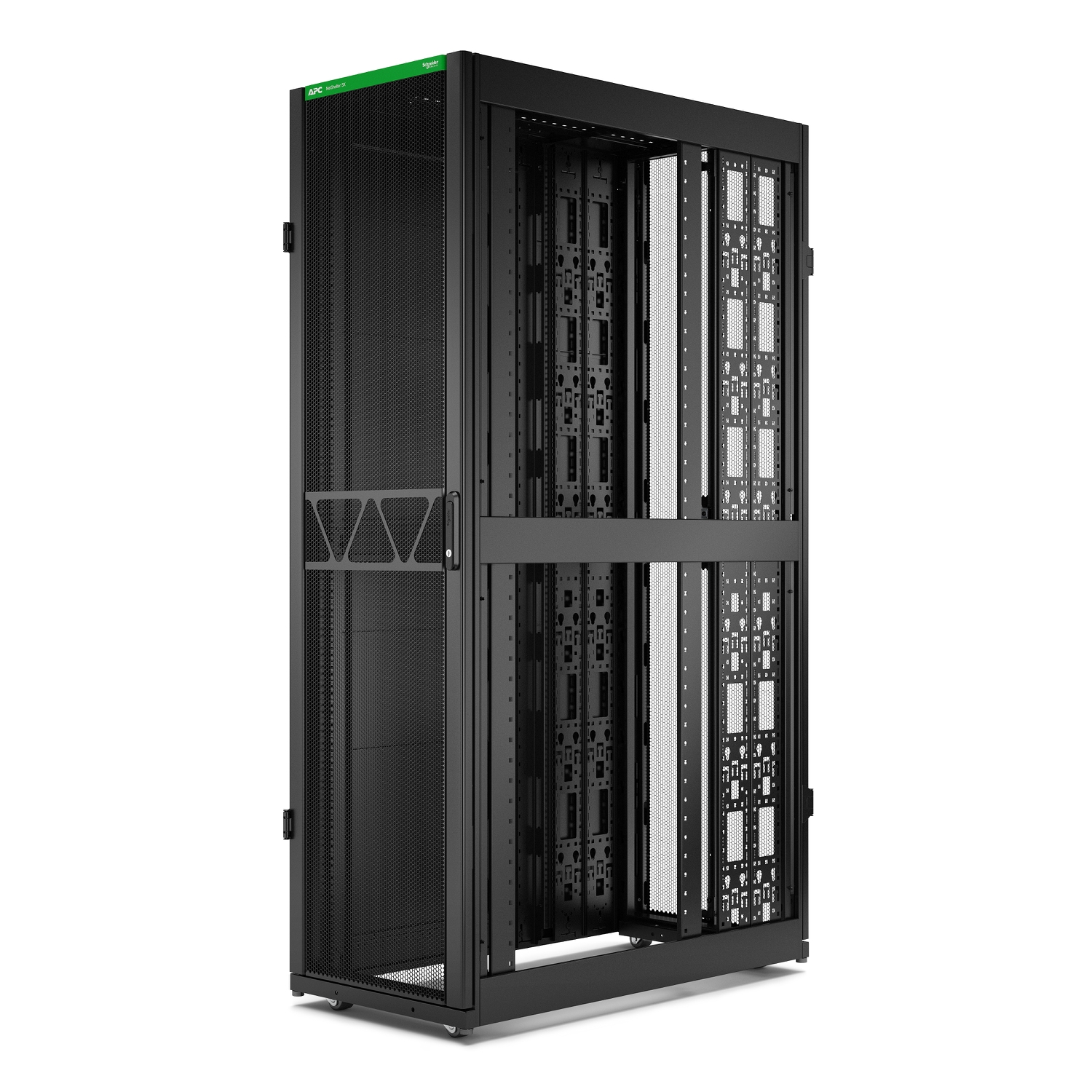 APC NetShelter SX Server Rack Gen 2, 45U, 2124H x 600W x 1200D mm, with Sides, Black [TAA] Hardware Detail