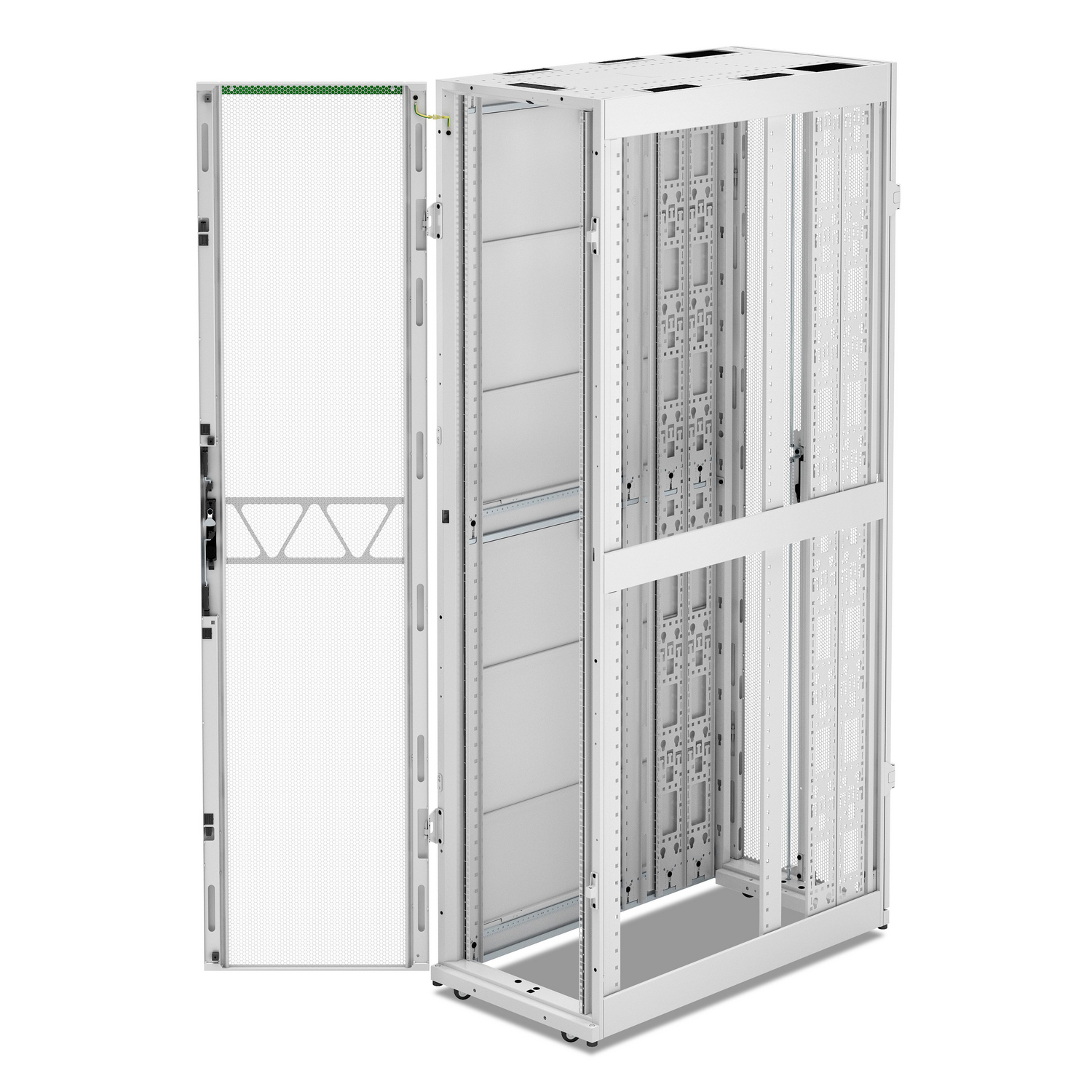 APC NetShelter SX Server Rack Gen 2, 52U, 2436H x 600W x 1200D mm, White [TAA] Hardware Detail
