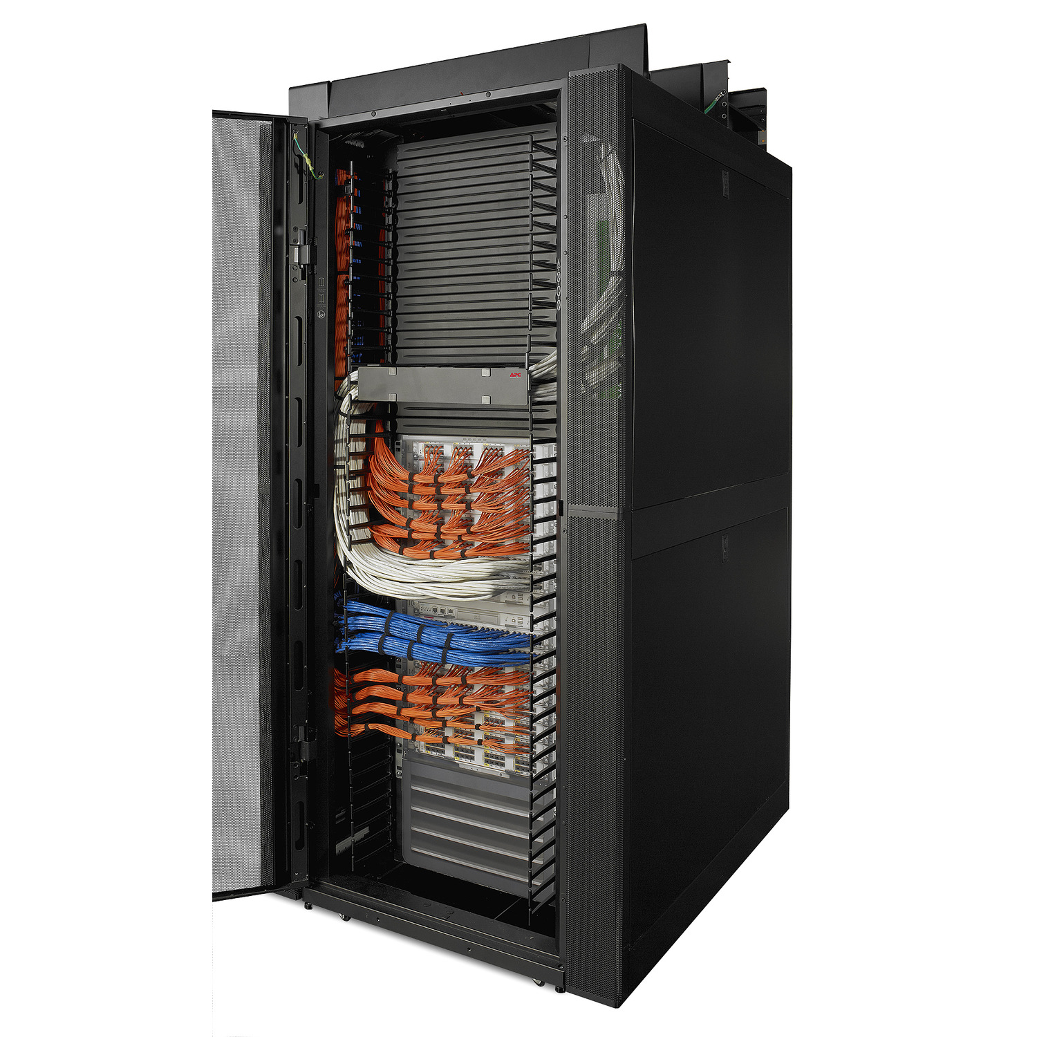 APC NetShelter SX, Networking Rack Enclosure, 42U, Black, 1991H x 750W x 1200D mm [TAA] Back View