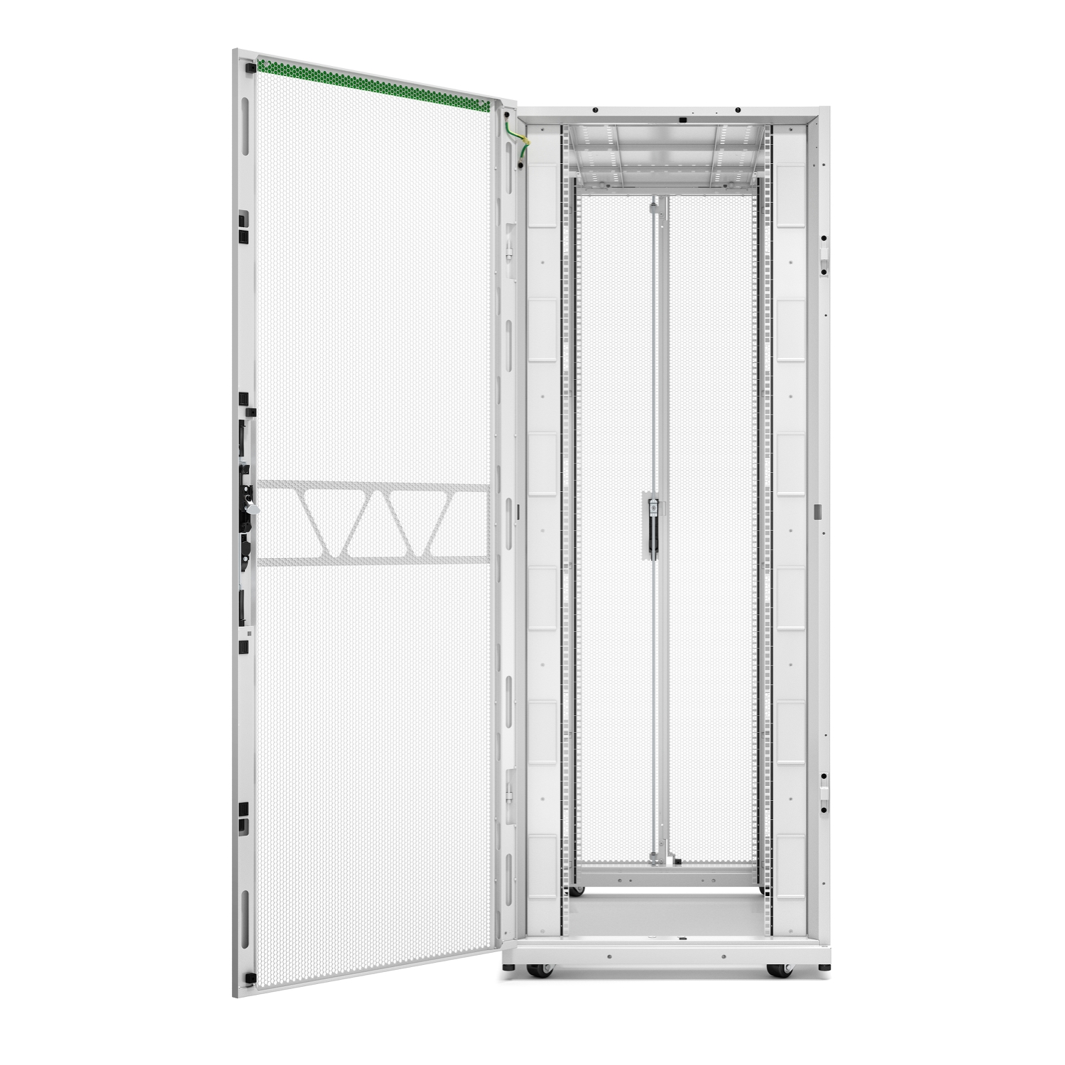 APC NetShelter SX Server Rack Gen 2, 42U, 1991H x 750W x 1200D mm, with Sides, White [TAA] Hardware Detail