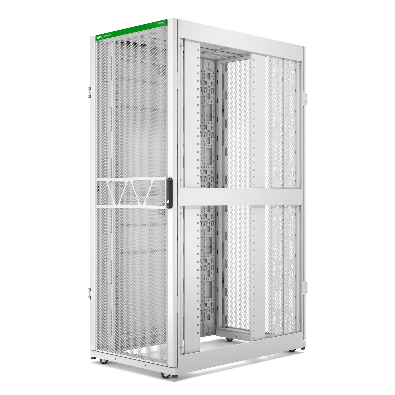 APC NetShelter SX Server Rack Gen 2, 42U, 1991H x 750W x 1200D mm, with Sides, White [TAA] View 6