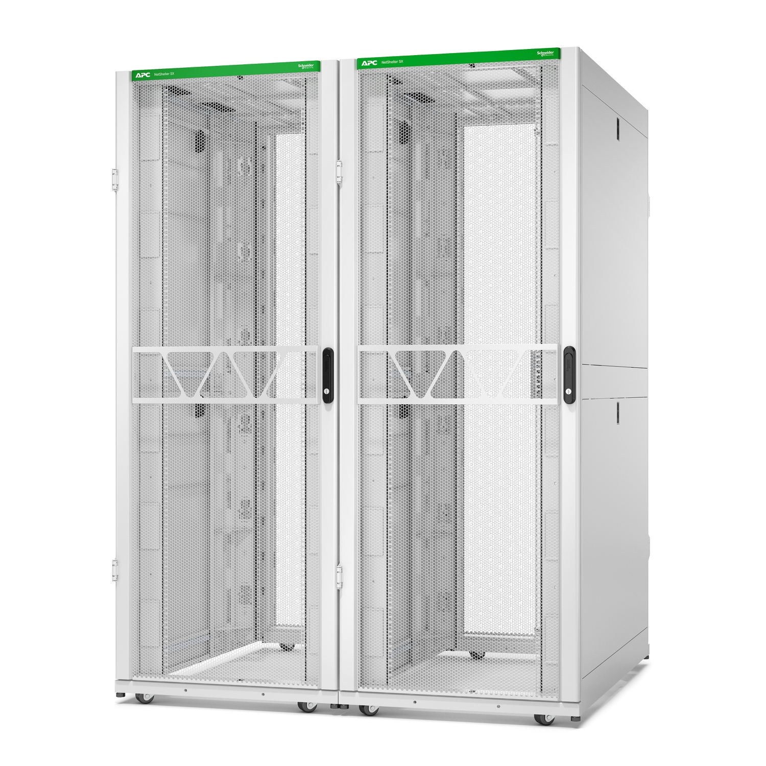 APC NetShelter SX Server Rack Gen 2, 42U, 1991H x 750W x 1200D mm, with Sides, White [TAA] View 7