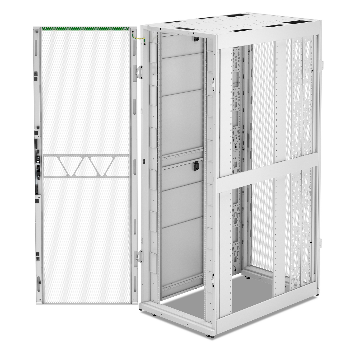 APC NetShelter SX Server Rack Gen 2, 45U, 2124H x 750W x 1200D mm, with Sides, Black [TAA] View 5