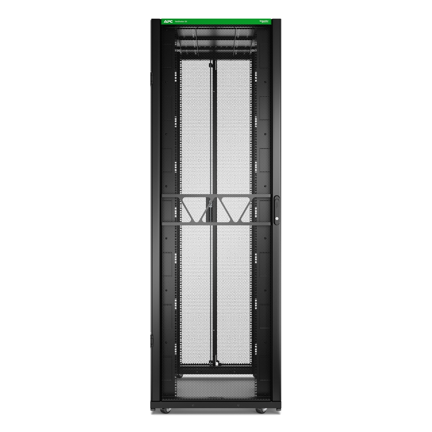 APC NetShelter SX Server Rack Gen 2, 48U, 2258H x 750W x 1200D mm, with Sides, Black [TAA] Back View