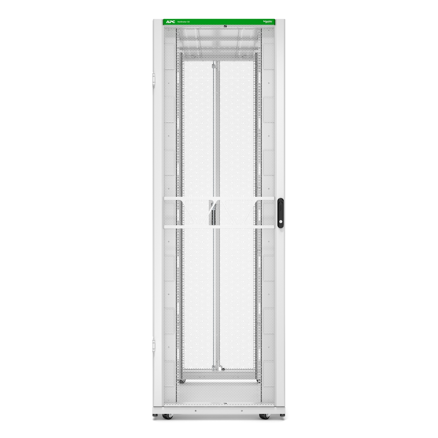 APC NetShelter SX Server Rack Gen 2, 48U, 2258H x 750W x 1200D mm, with Sides, White [TAA] Back View