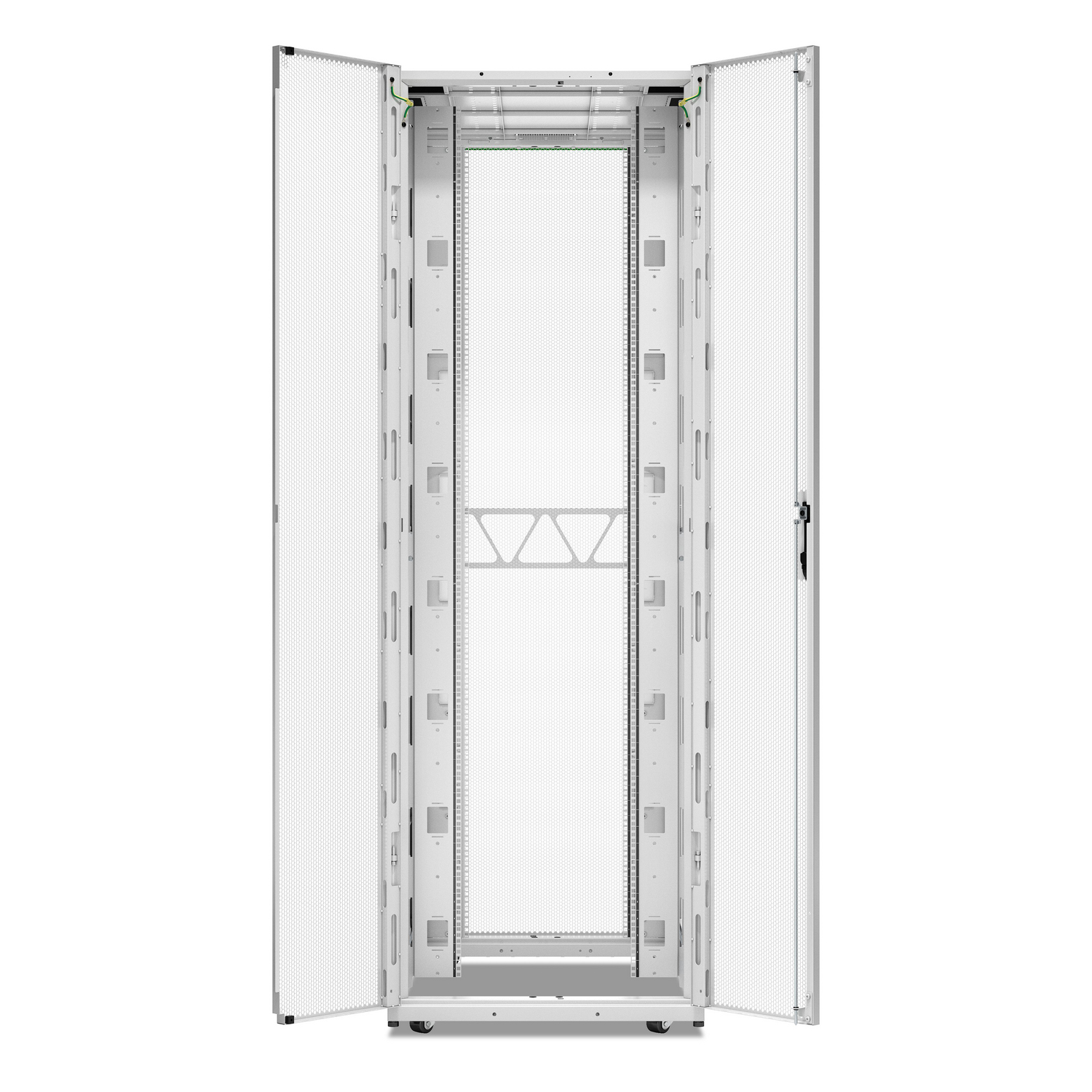 APC NetShelter SX Server Rack Gen 2, 52U, 2436H x 800W x 1200D mm, w/ Sides, White [TAA] View 5