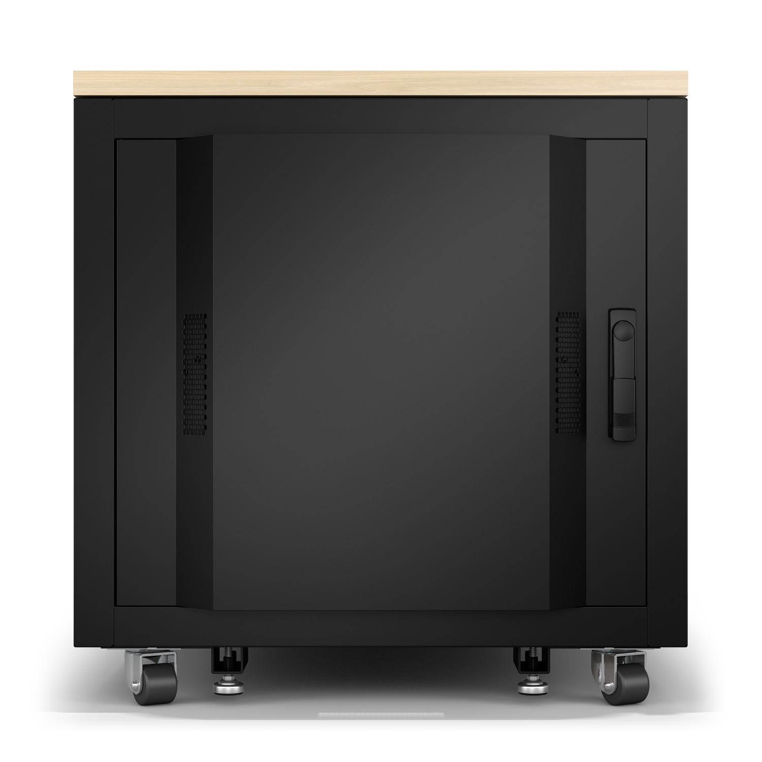 APC NetShelter Soundproof, 12U, Server Rack Enclosure, Maple [TAA] Front View