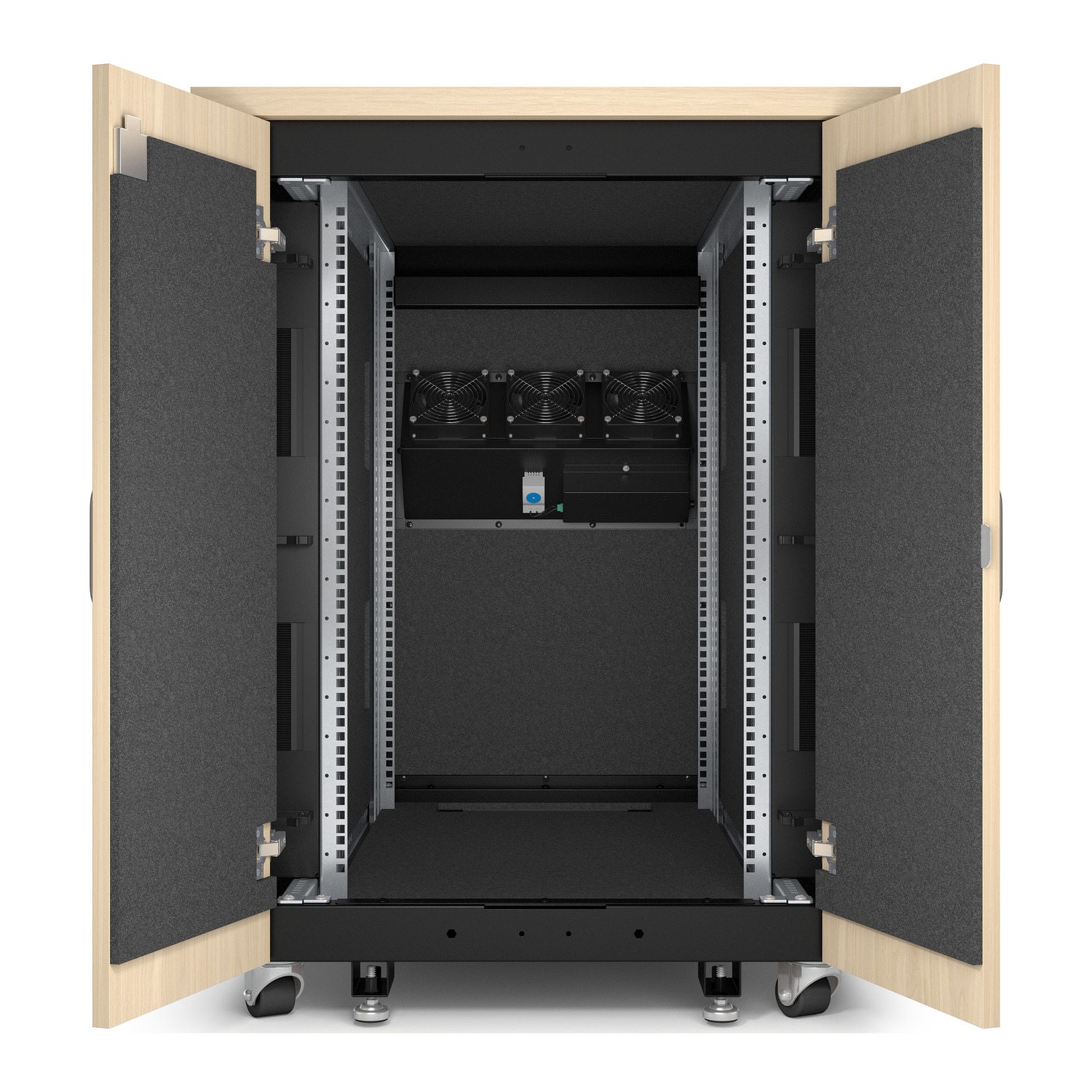 APC NetShelter Soundproof, 17U, Server Rack Enclosure, 120V, Maple [TAA] View 5