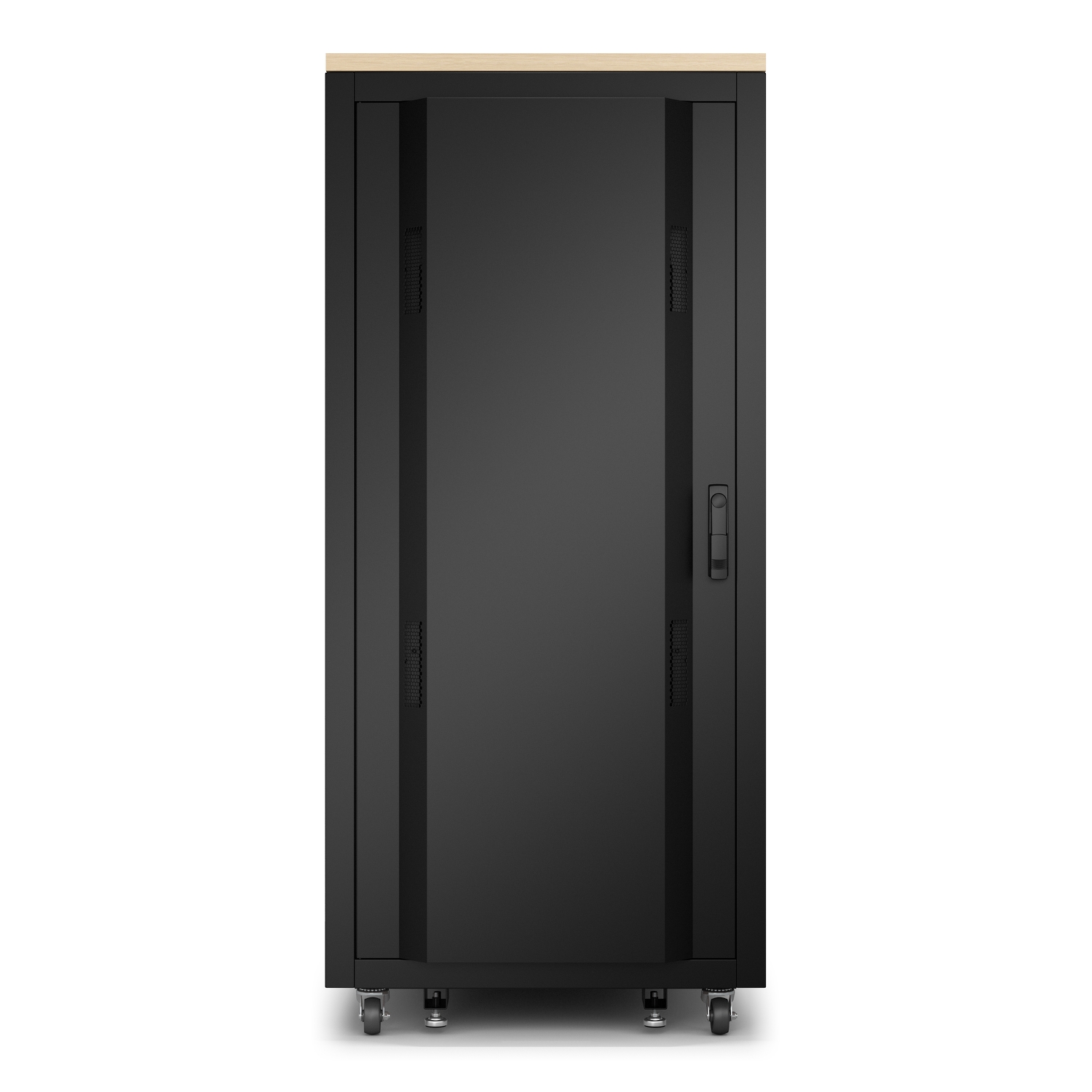 APC NetShelter Soundproof, 32U, Server Rack Enclosure, 120V, Maple [TAA] Front View