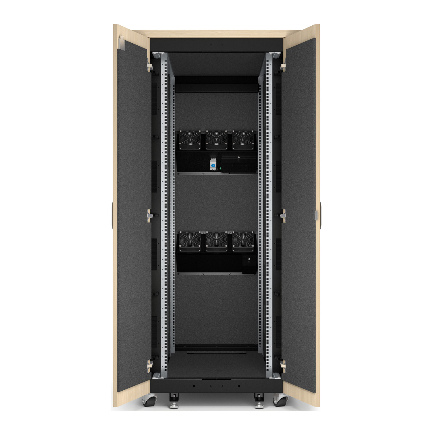 APC NetShelter Soundproof, 32U, Server Rack Enclosure, 120V, Maple [TAA] View 5
