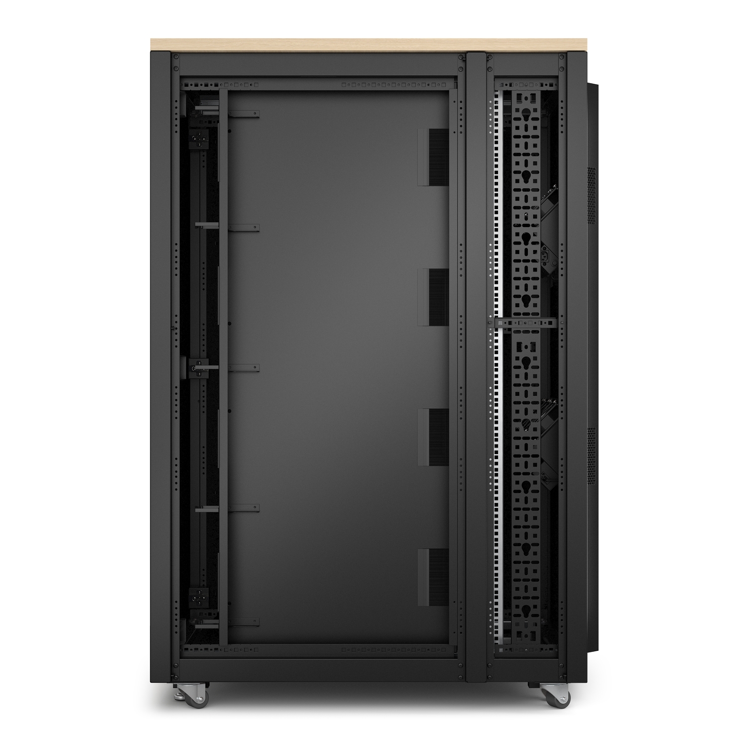 APC NetShelter Soundproof, 32U, Server Rack Enclosure, 120V, Maple [TAA] View 6