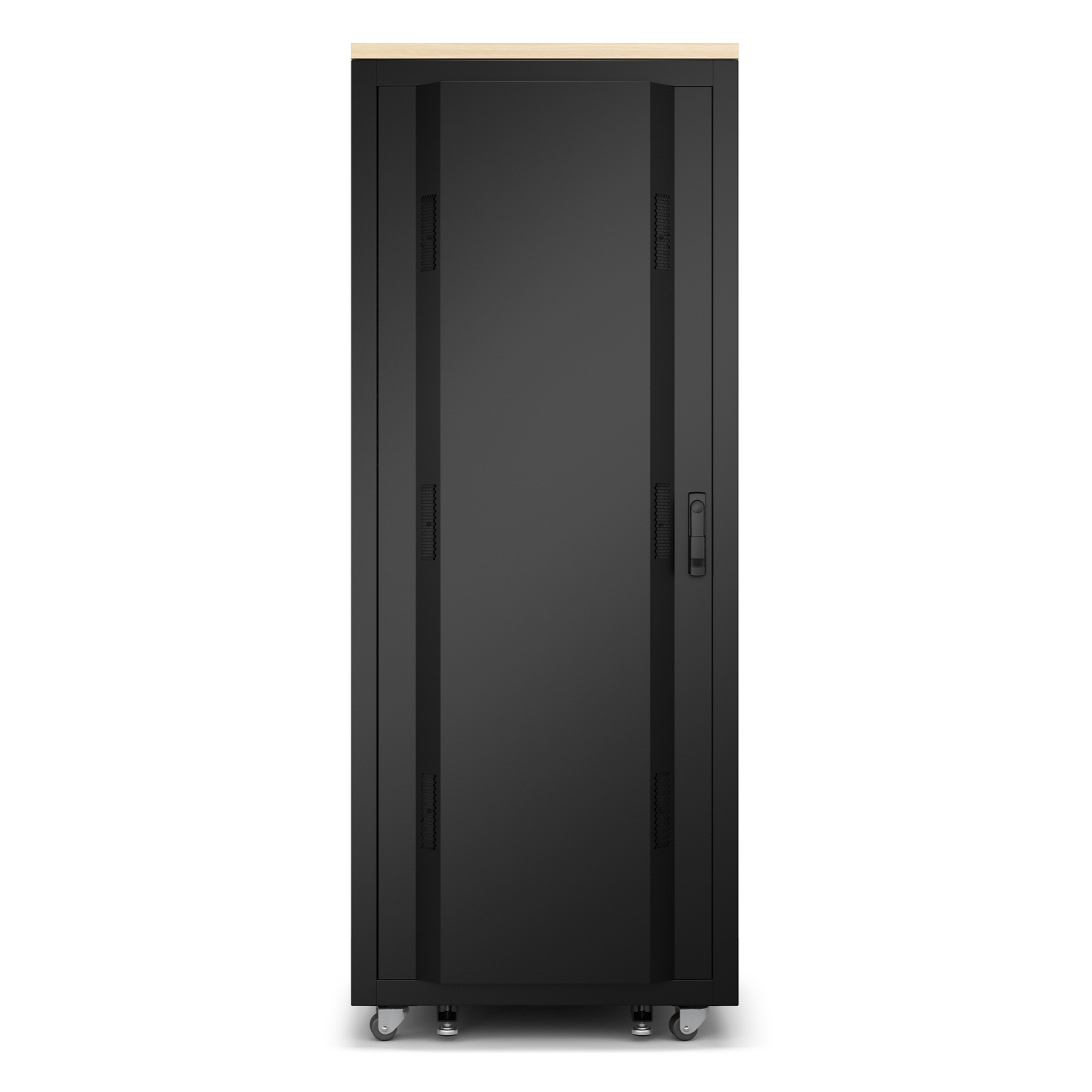 APC NetShelter Soundproof, 38U, Server Rack Enclosure, 120V, Maple [TAA] Front View