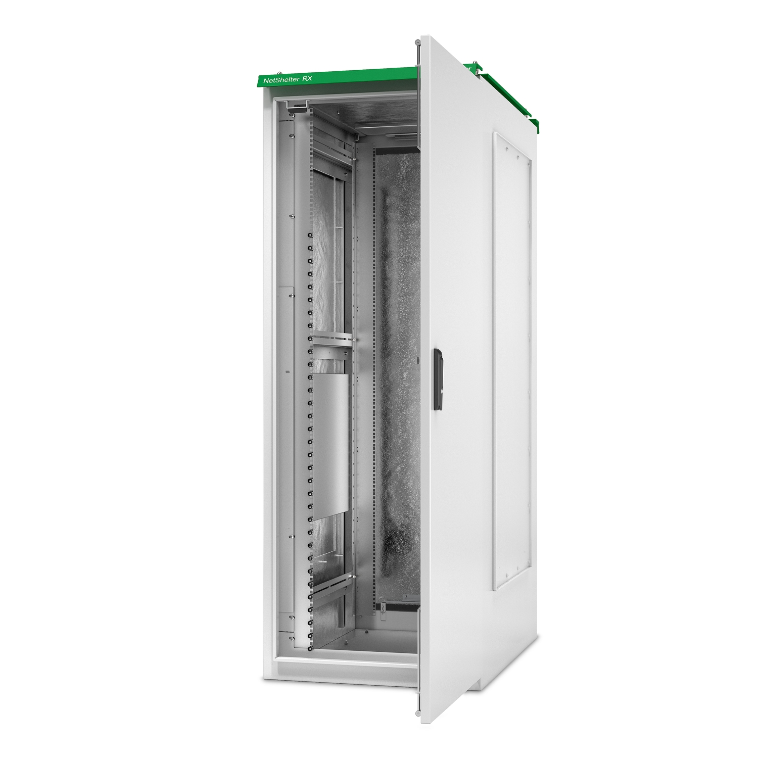 NetShelter RX, 42U, NEMA 4 Insulated Enclosure, 2007H x 762W x 1070D mm, w/ Lighting Front View