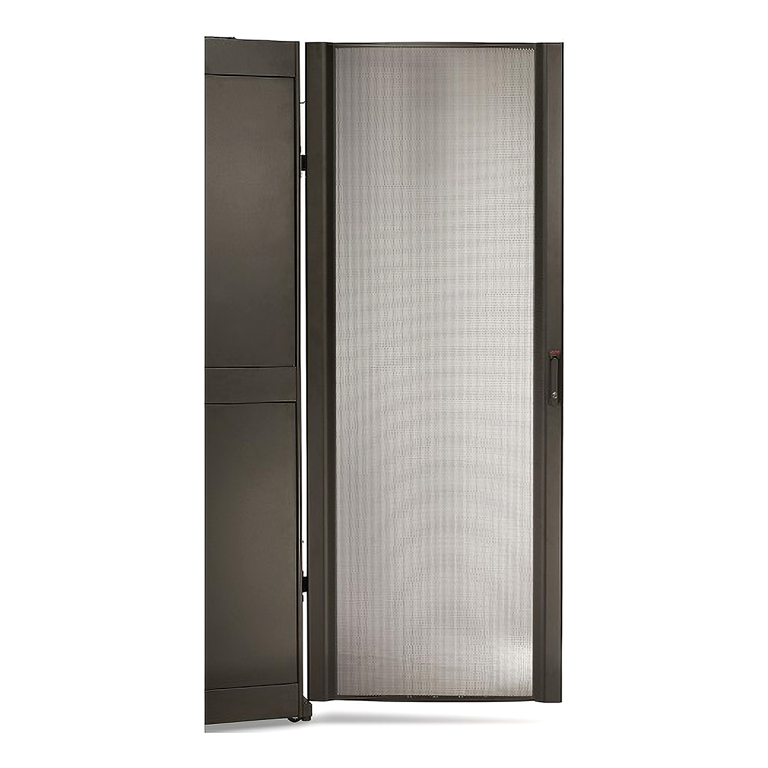 NetShelter SX 42U 600mm Wide Perforated Curved Door Black Front View