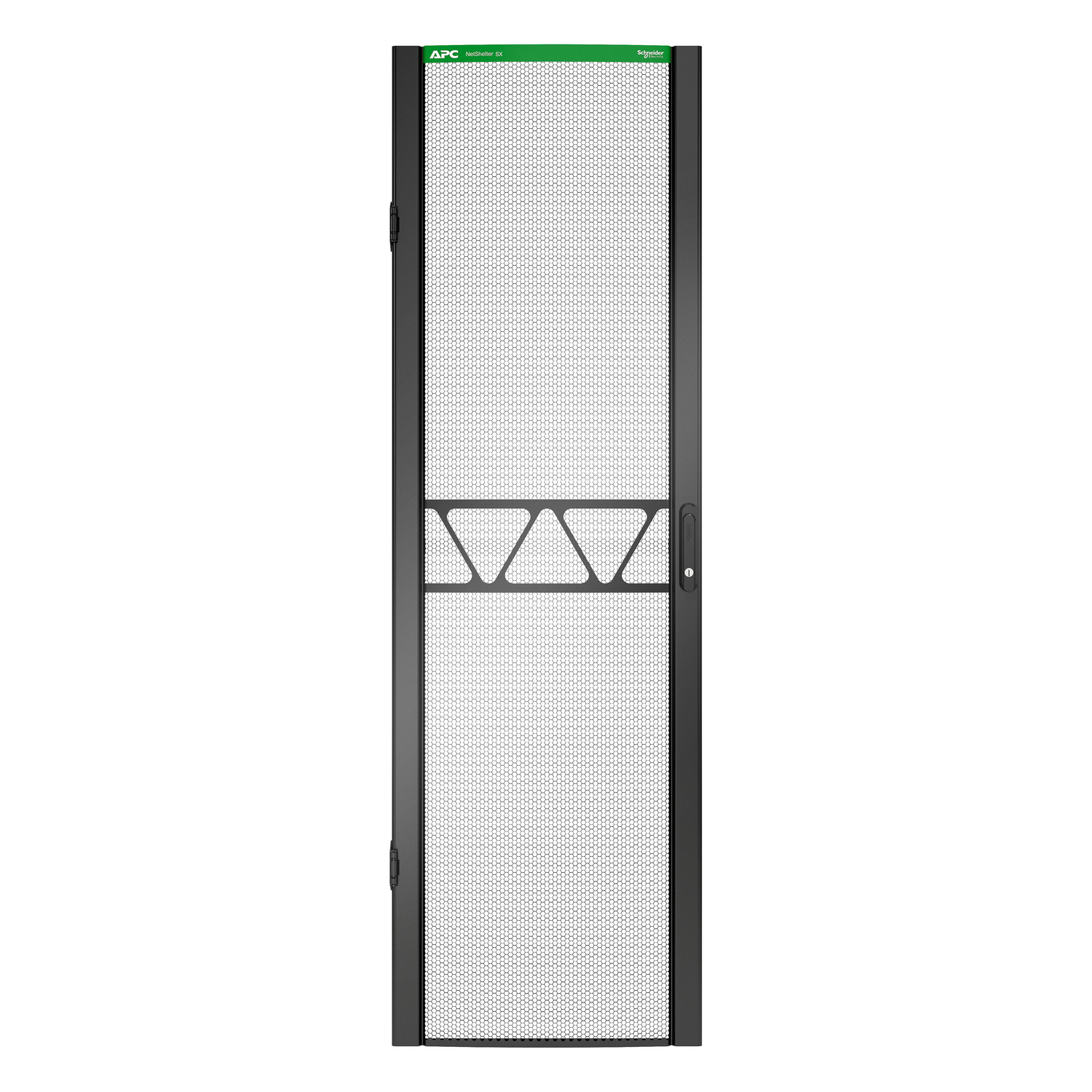 APC NetShelter NetShelter SX Gen 2, Front Door Replacement, 42U, 600mm Wide, Black [TAA] Front View