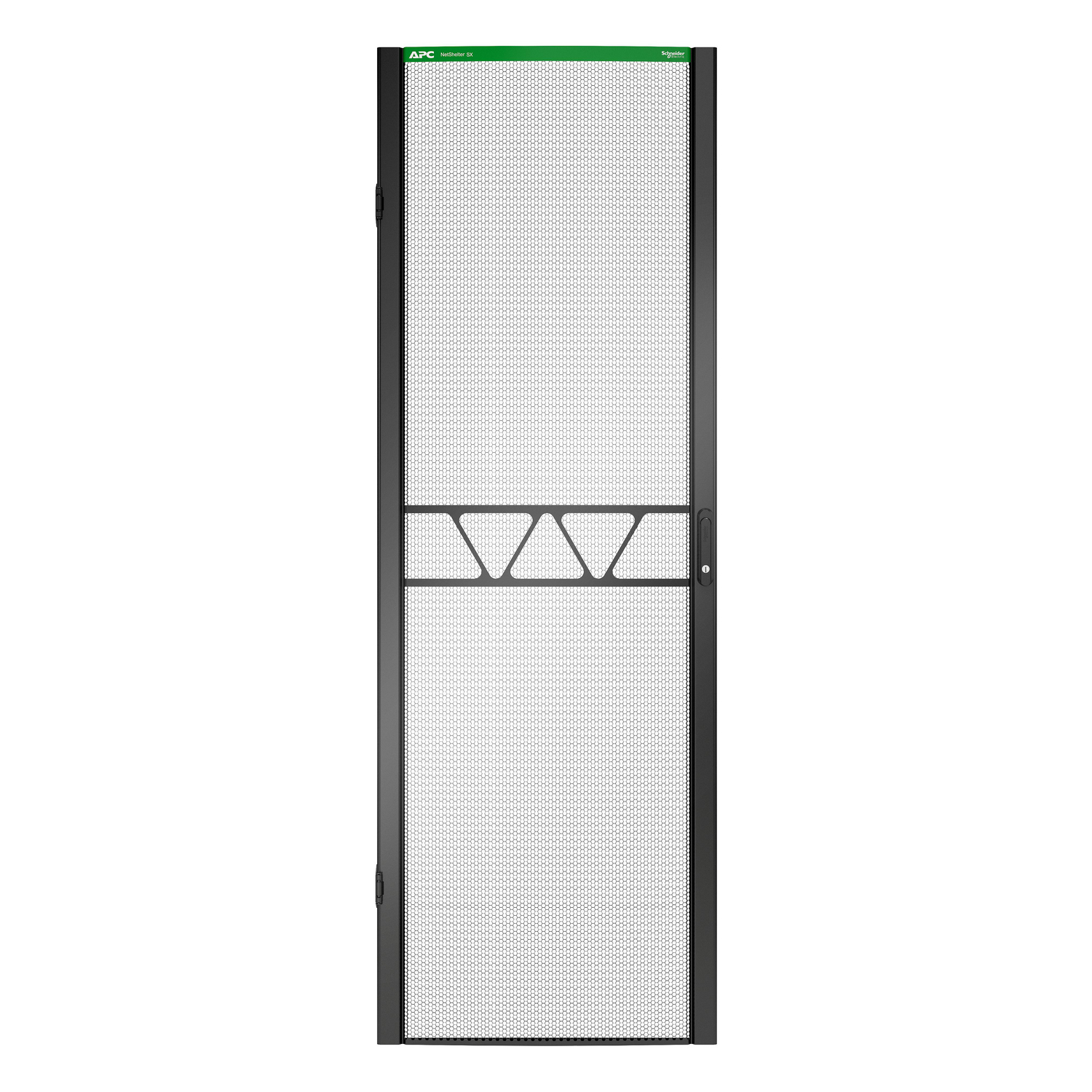 APC NetShelter NetShelter SX Gen 2, Front Door Replacement, 48U, 750mm Wide, Black [TAA] Front View