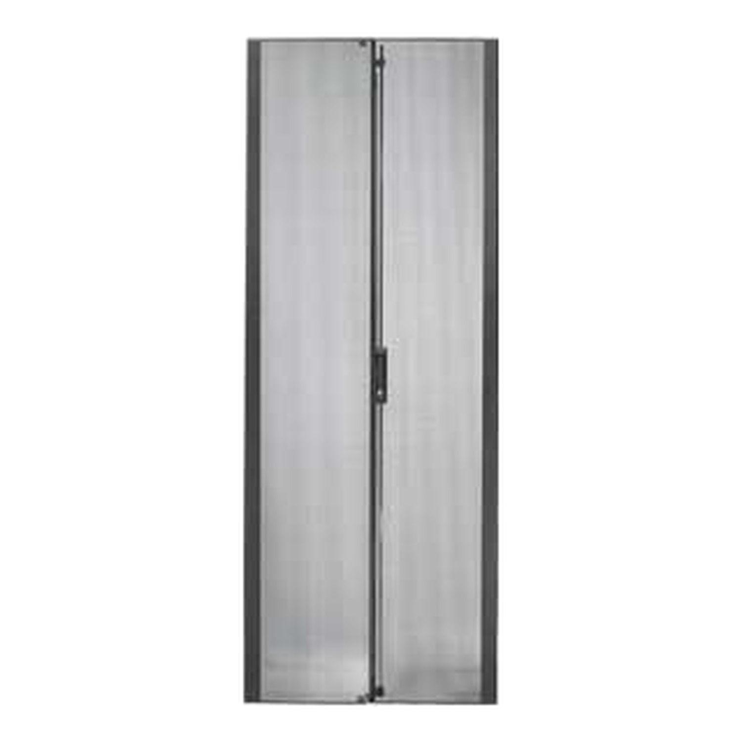 NetShelter SX 48U 750mm Wide Perforated Split Doors Black Back View