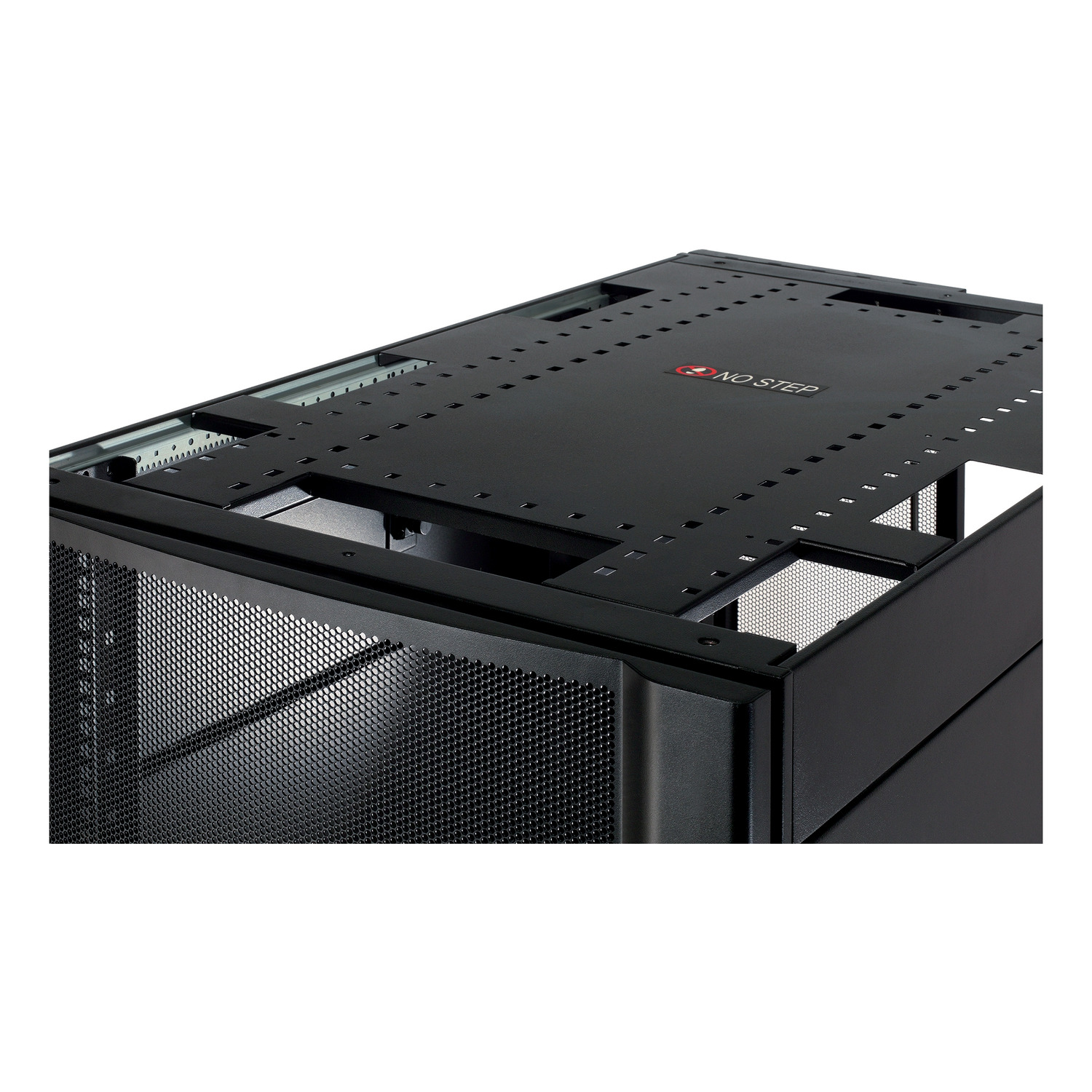 NetShelter SX 750mm Wide x 1070mm Deep Standard Roof Black Hardware Detail