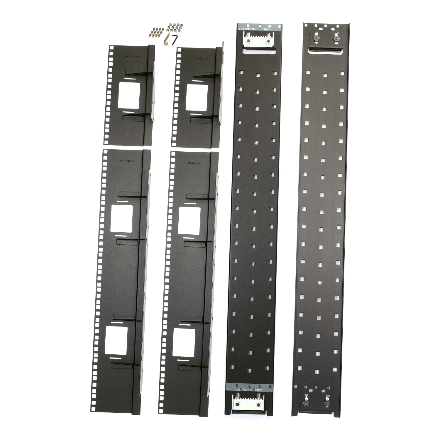 NetShelter SX 42U 750mm Wide Recessed Rail Kit Front View