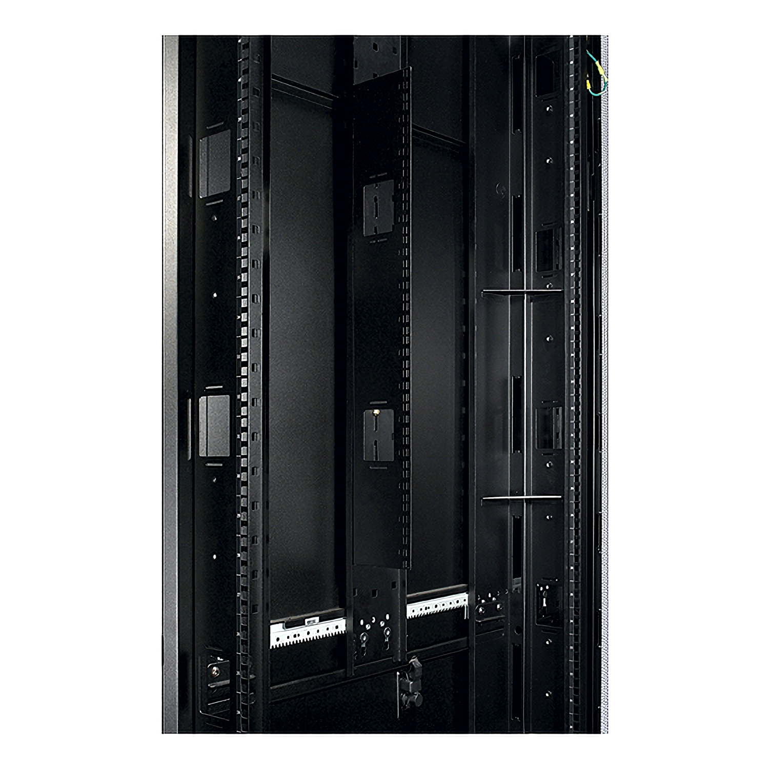 NetShelter SX 42U 750mm Wide Recessed Rail Kit Back View