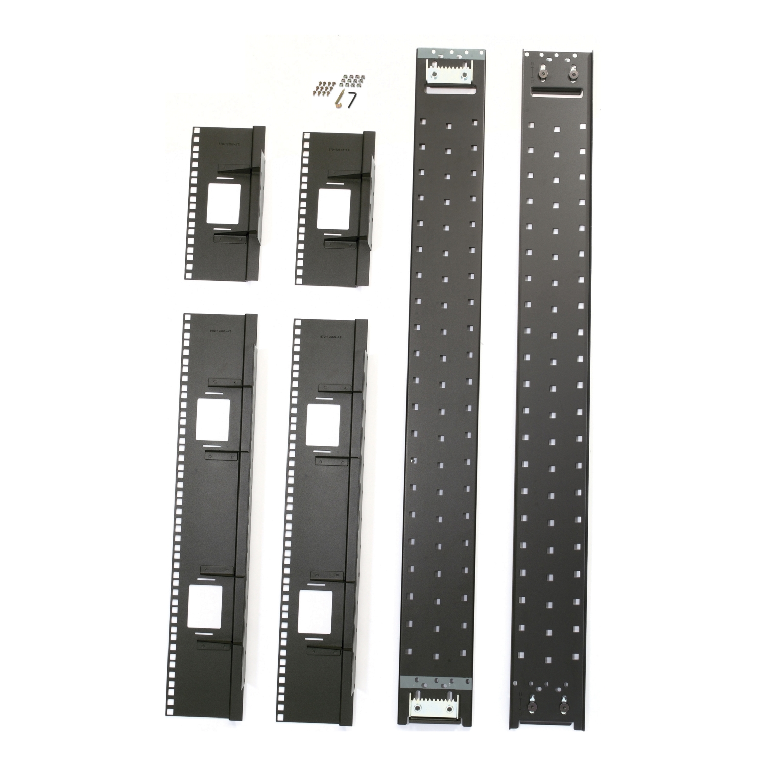 NetShelter SX 48U 750mm Wide Recessed Rail Kit Front View