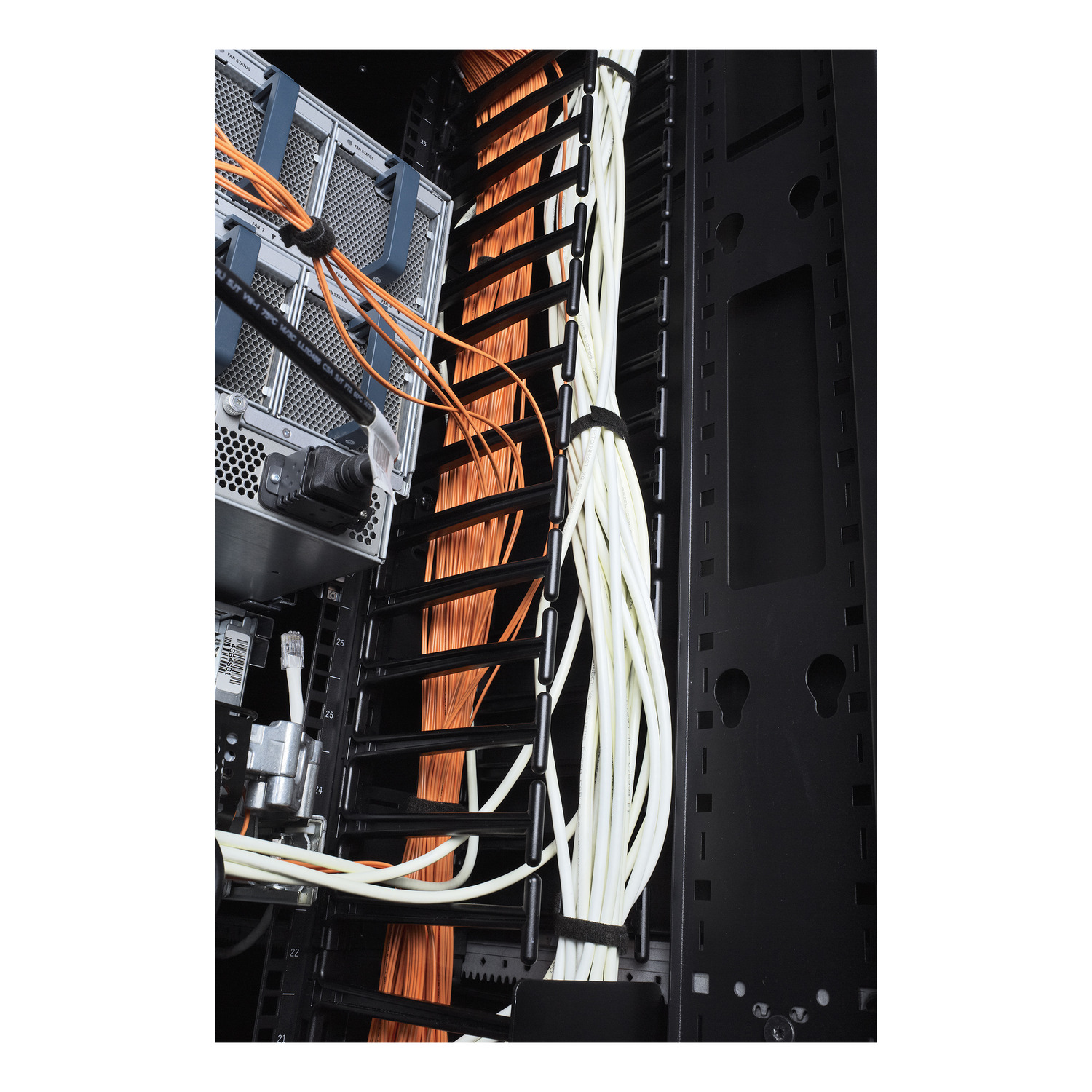 APC NetShelter Cable Management, Vertical Cable Manager, for NetShelter SX 750mm Wide 45U, Set of 2, 97 x 1981 x 160 mm Front View