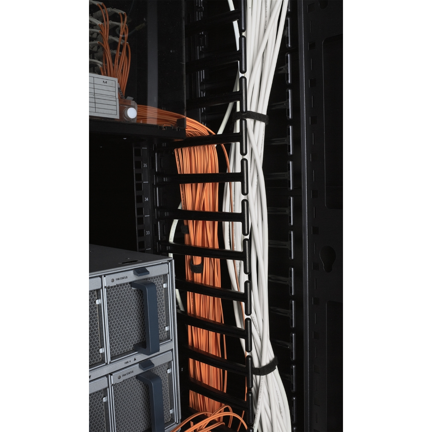 APC NetShelter Cable Management, Vertical Cable Manager, for NetShelter SX 750mm Wide 45U, Set of 2, 97 x 1981 x 160 mm Back View